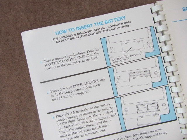 Vintage Childrens Discovery System Activity Book Manual Computer Learning Mattel