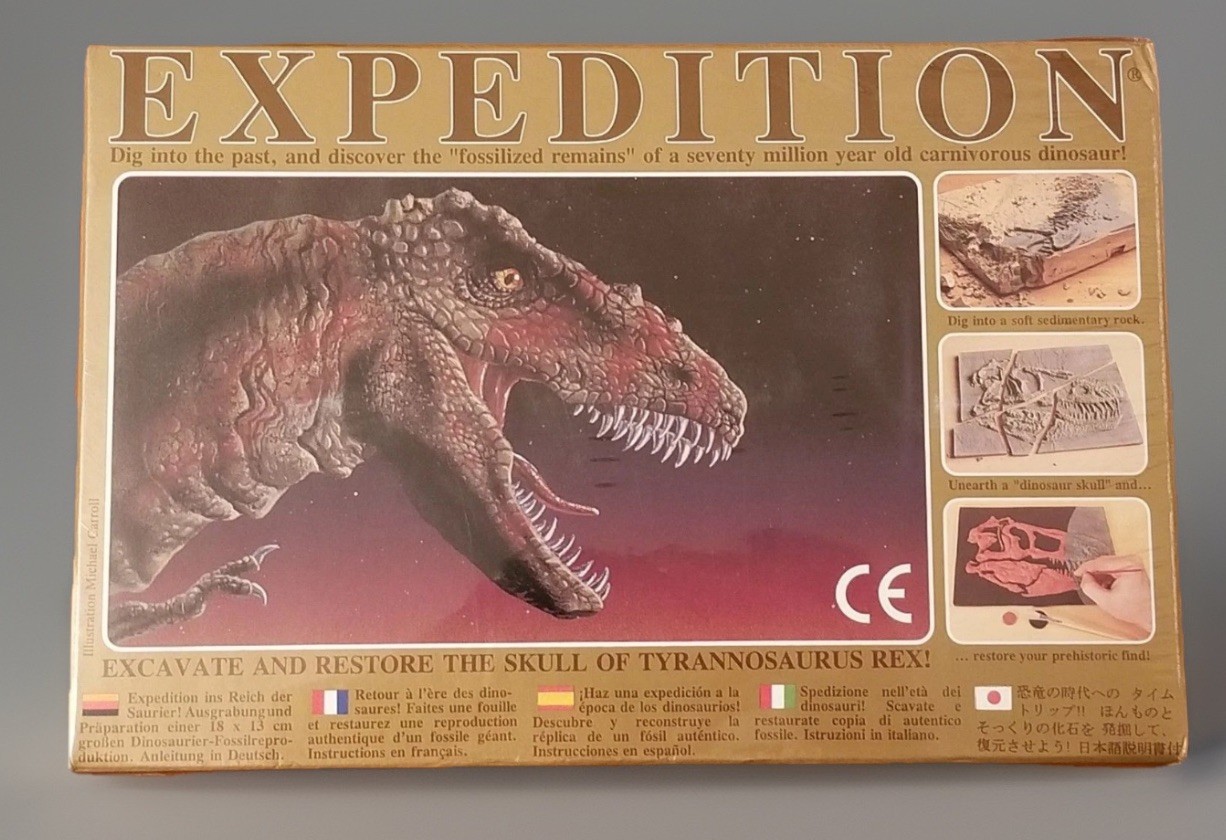 New Sealed Tyrannosaurus Rex Dinosaur Skull Excavation Kit Ages 10 & up
