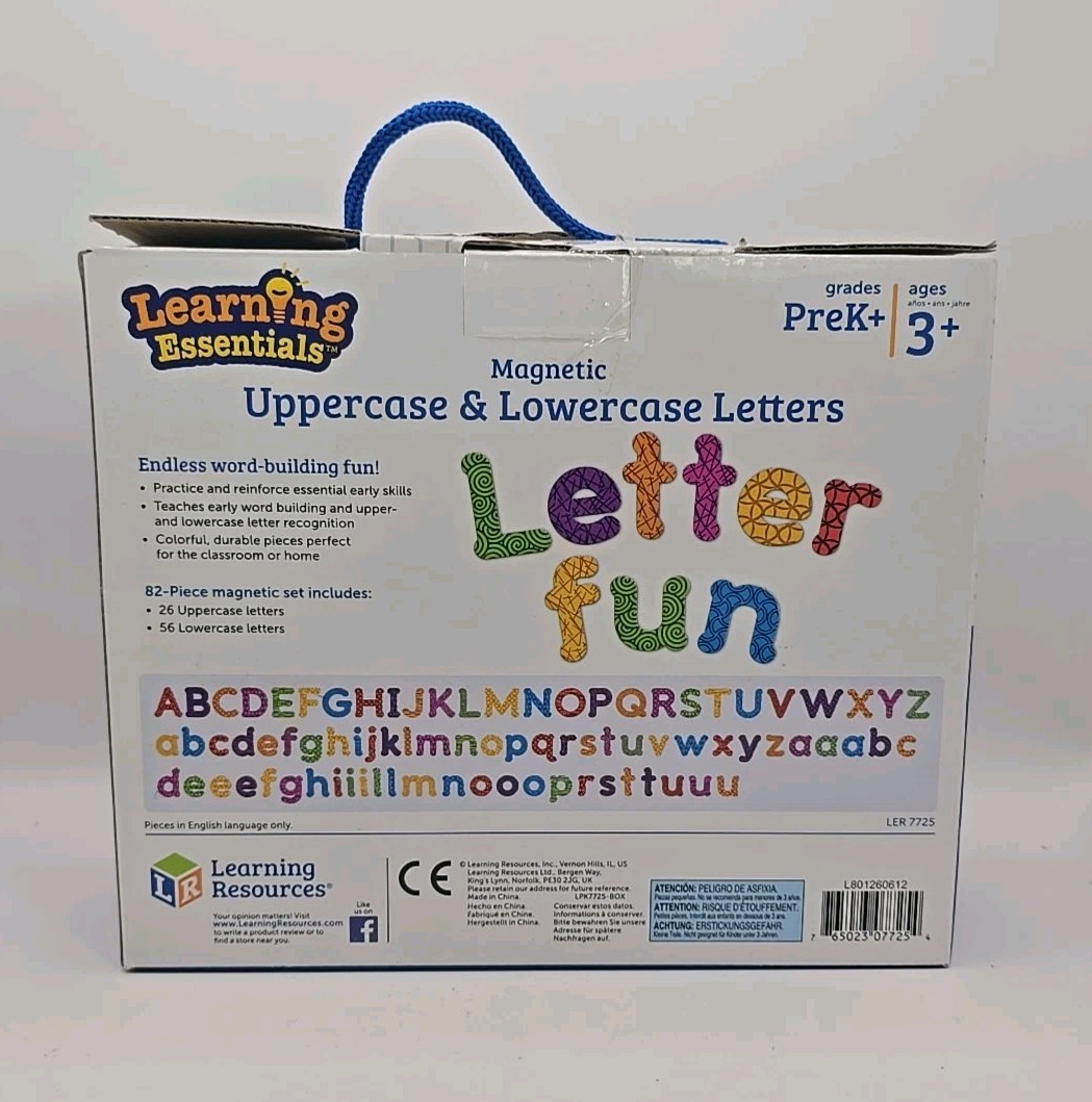 Learning Resources Magnetic Uppercase & Lowercase Letters 3+ Learning Essentials
