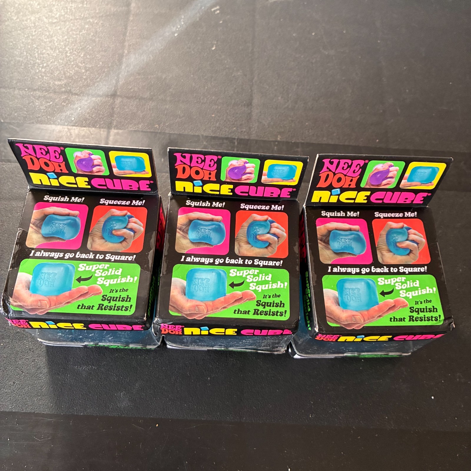 NeeDoh Schylling Bundle Lot 11 Nice Cube, Groovy, Twirl Mini Squishy Fidget New