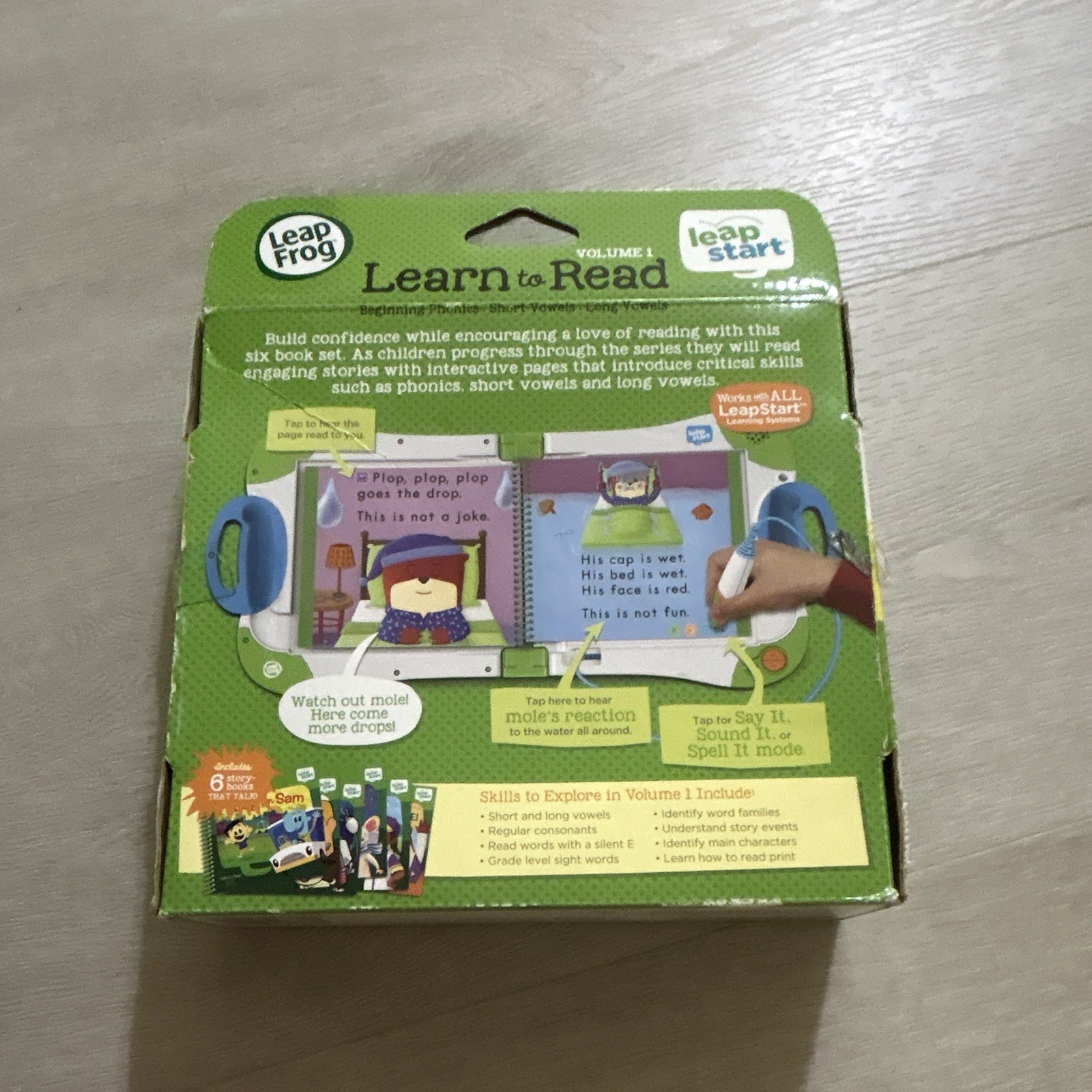 LeapFrog LeapStart Learn to Read Volume 1 Book Set w/ 6 Books Ages 4-7