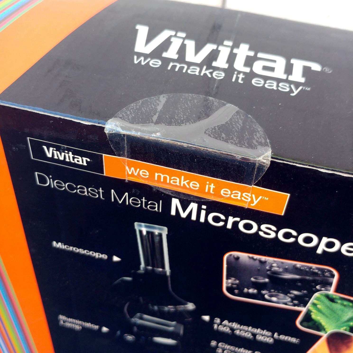Die Cast Youth Microscope Vivitar Optics Metal 20 Piece Set 150x/450x/900x Zoom