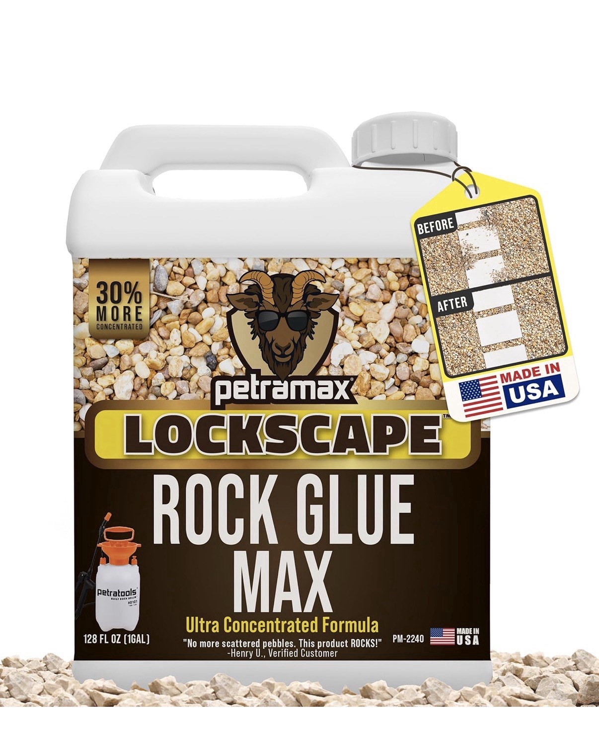 Max Rock Glue 1 gal. Landscaping Mulch Sticky Clear Gravel Binder