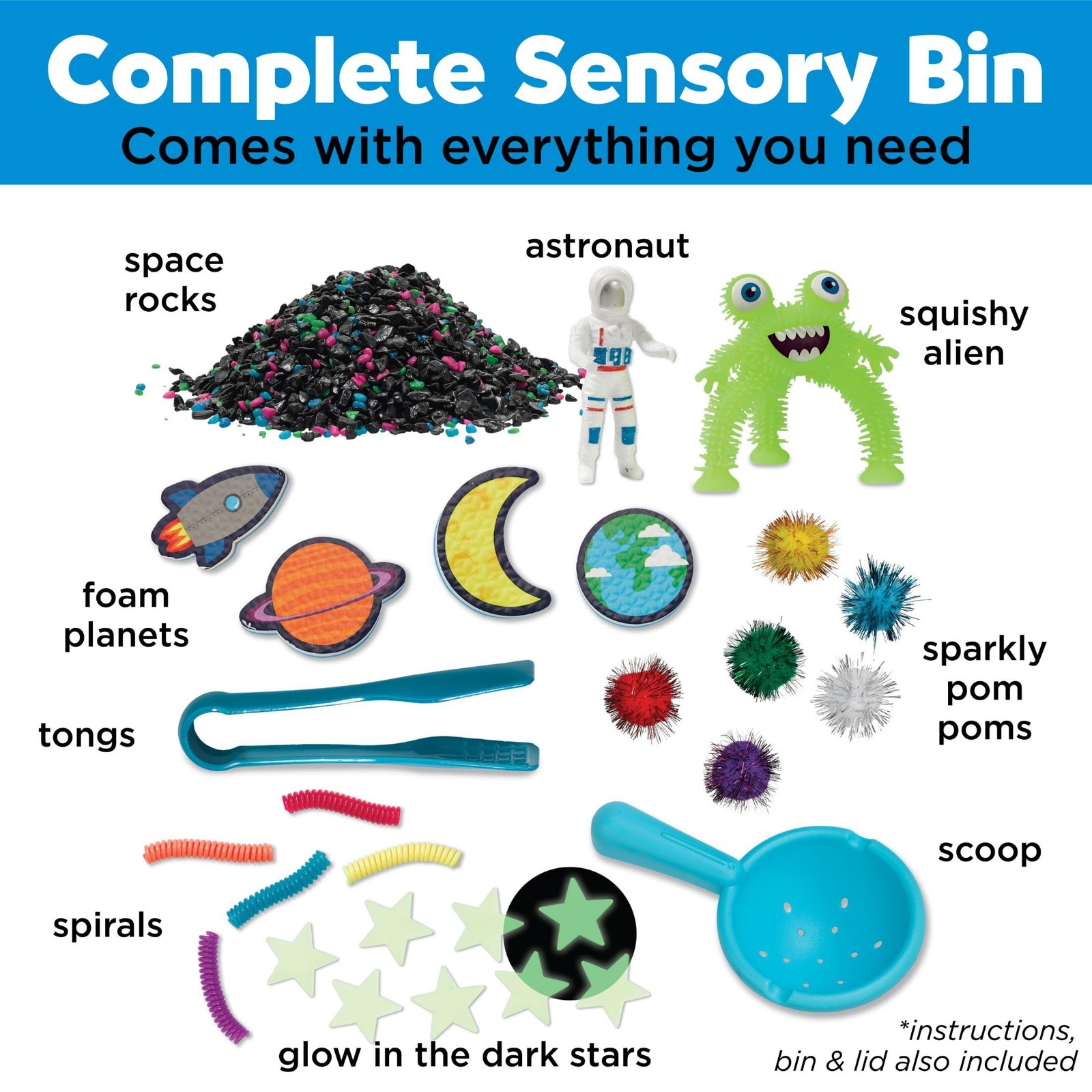Creativity for Kids Sensory Bin: 10.25 x 14.5 x 4.75 inches, Outer Space
