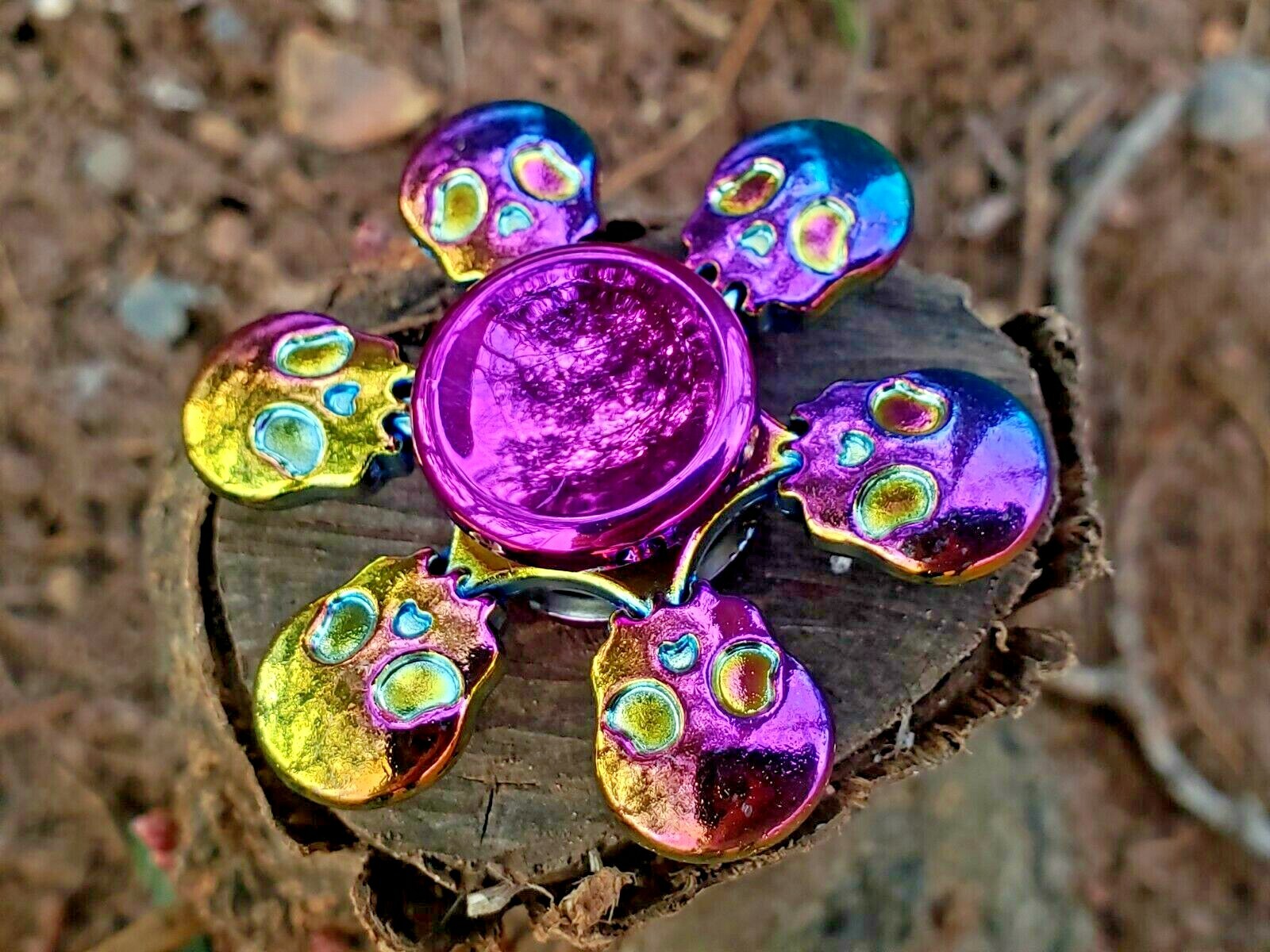 Rainbow Ghosts Skulls Fidget Spinner Toy Kid Adults Boys Girls ADHD Focus Stress