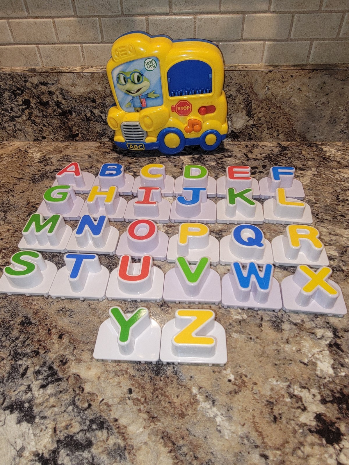 Leapfrog fridge phonics magnetic ABC School Bus with 26 Letters Talking A-Z