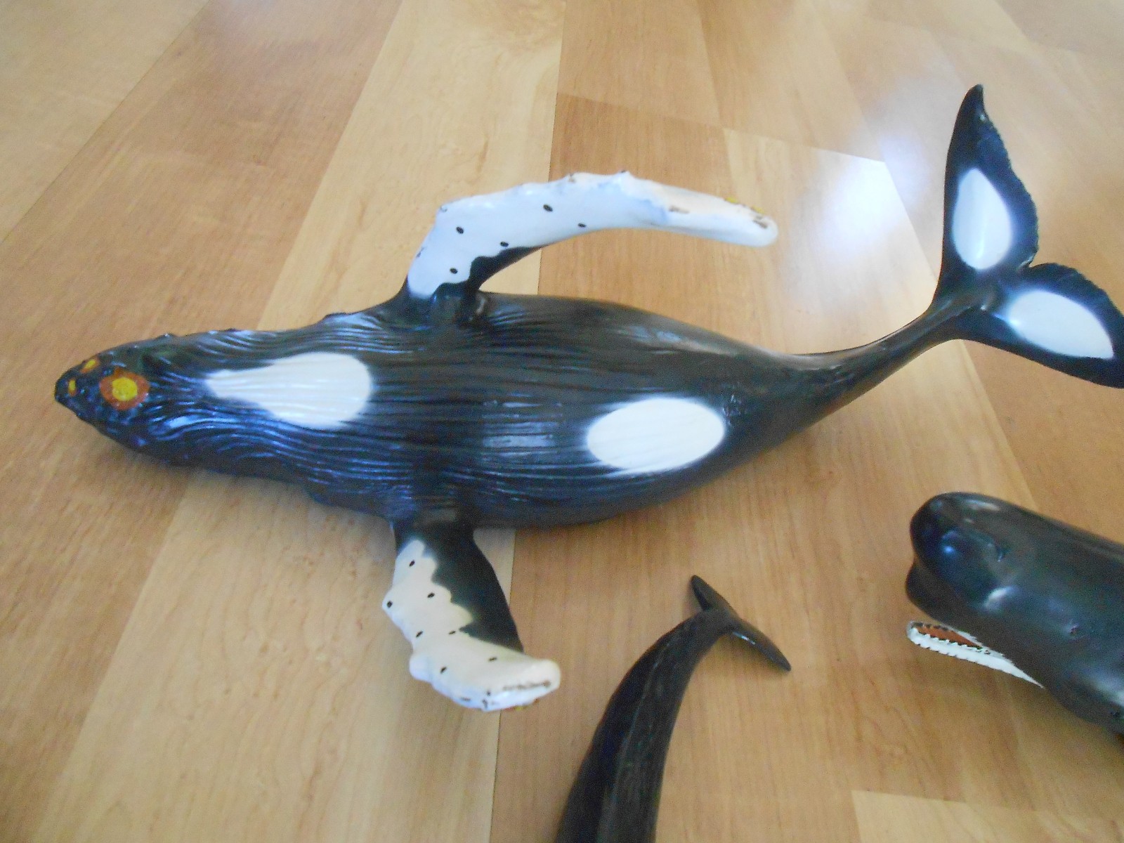 1991 Safari Rubber Humpback Whale 1992 Sperm & Calf Monterey Bay Aquarium