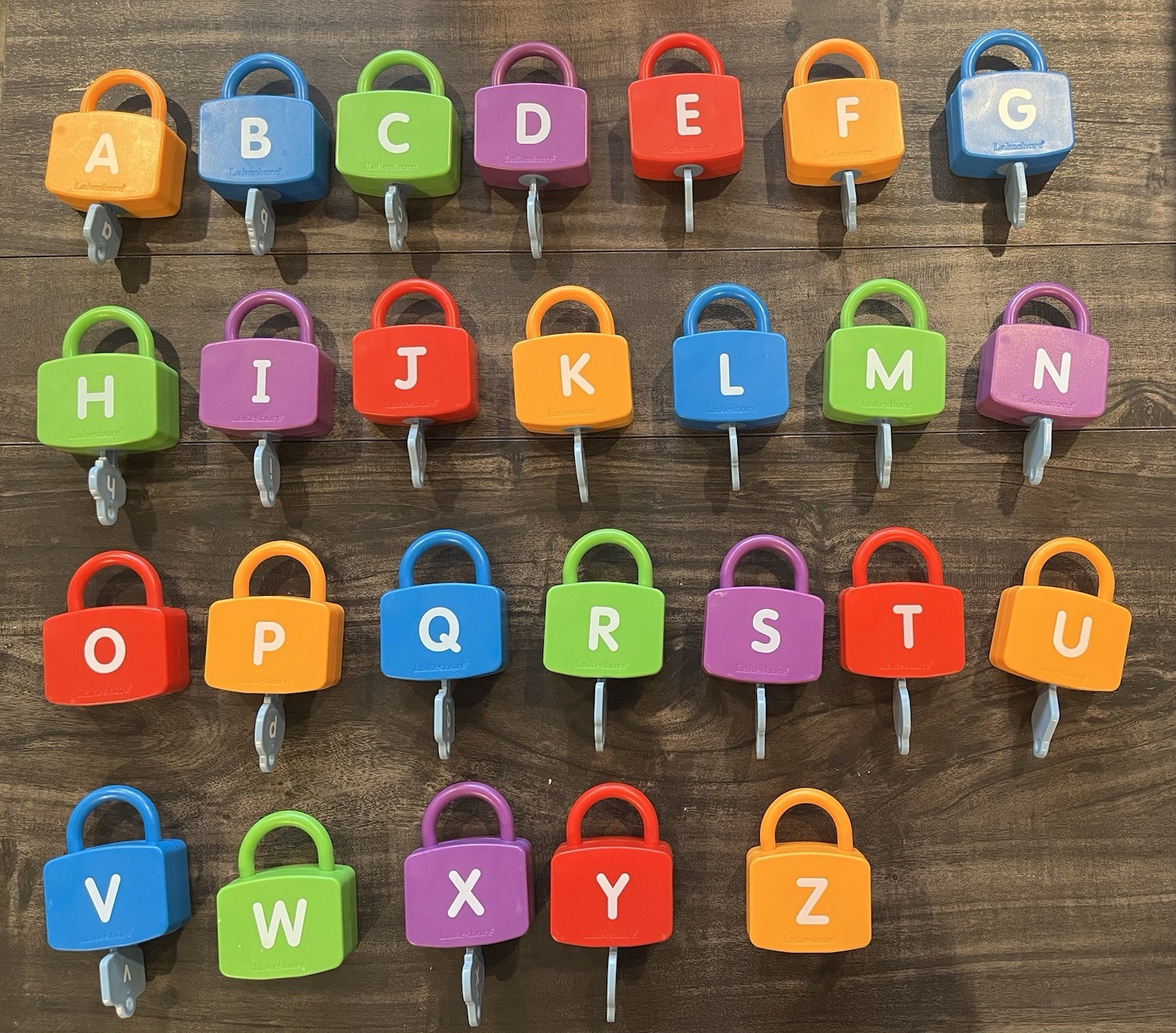 LAKESHORE LEARNING LETTERS ALPHABET MATCH Single LOCK & KEY Replacement