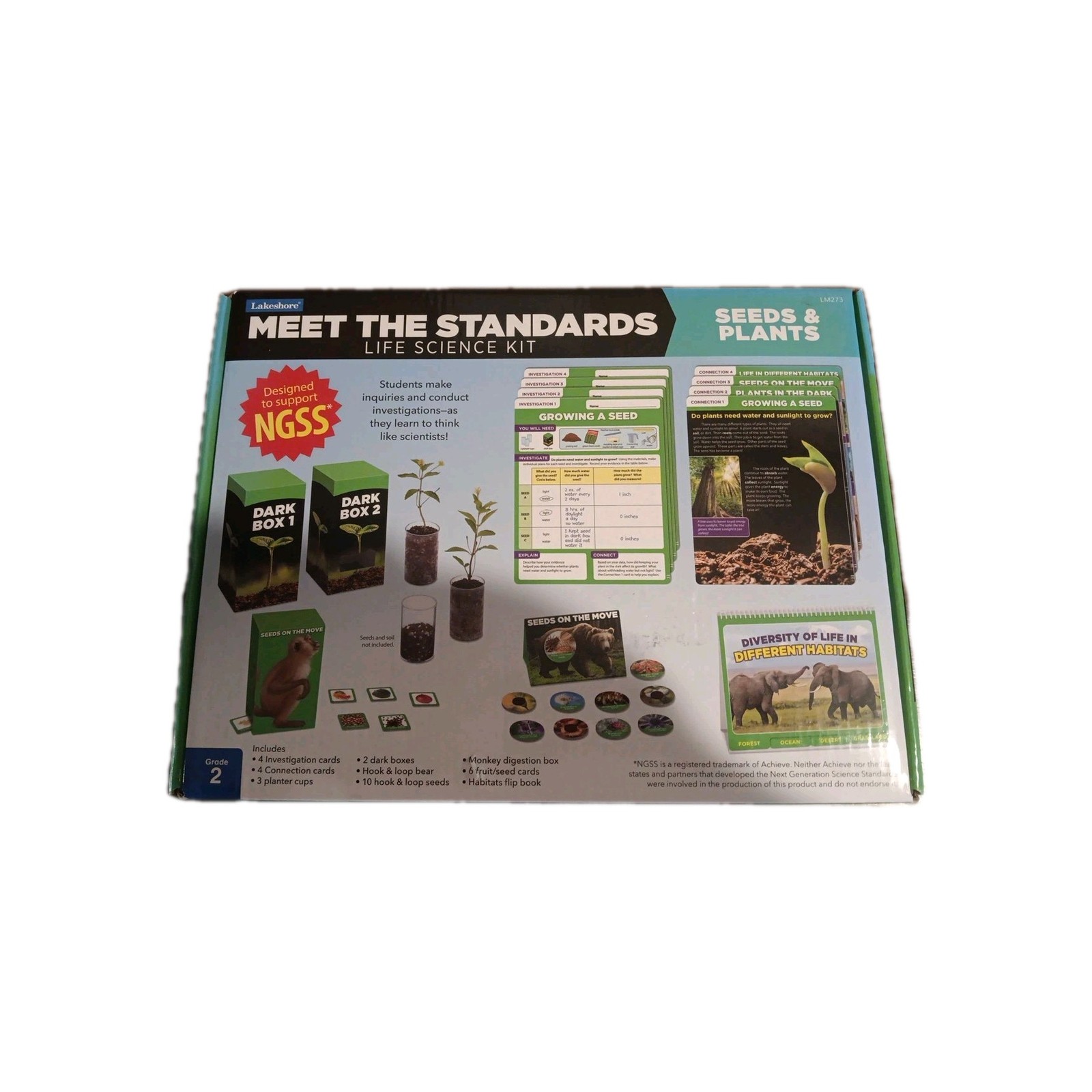 Lakeshore – Meet the Standards Life Science Kit, Seeds & Plants- New!! LM273