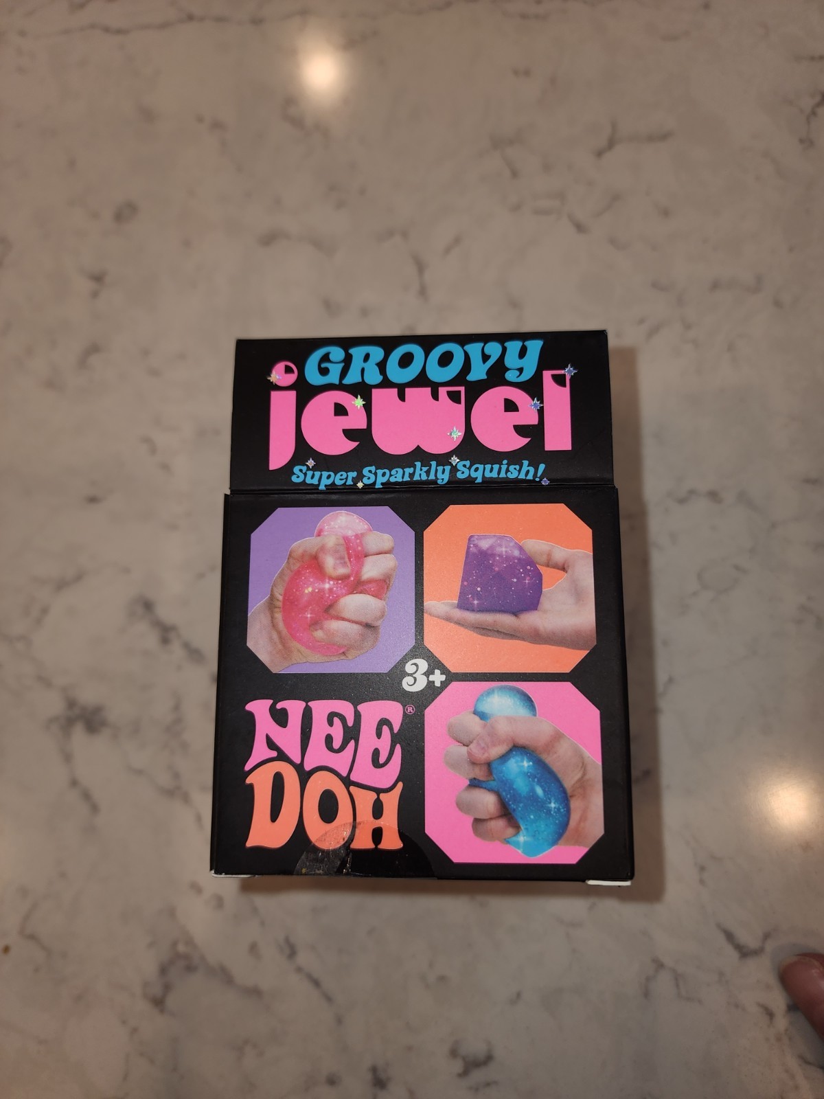 Authentic NIB Schylling BLUE Groovy Jewel Nee Doh Diamond Glitter Needoh Rare