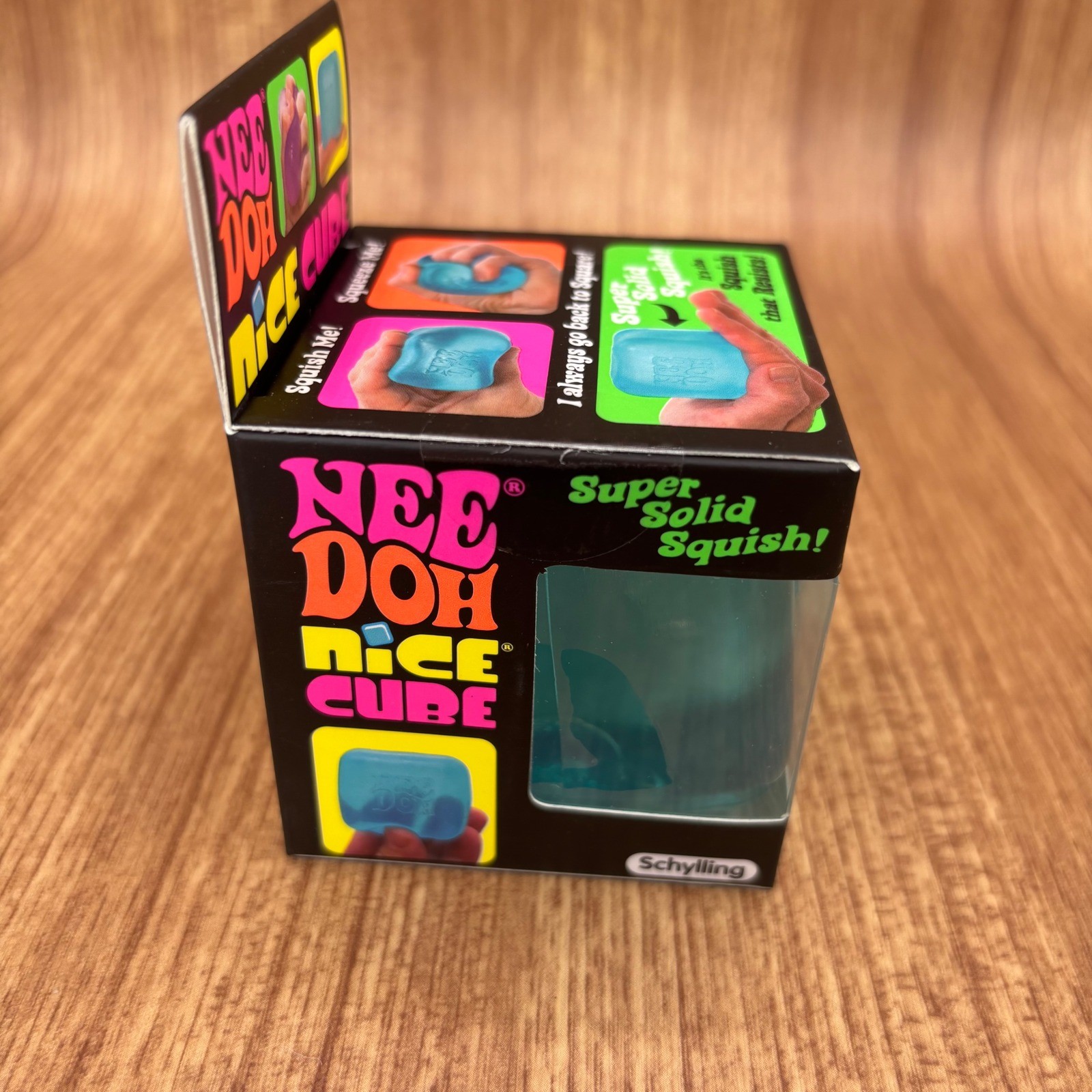 Schylling NeeDoh Nice Cube Fidget Toy Unisex OS Blue Super Solid Squish NEW