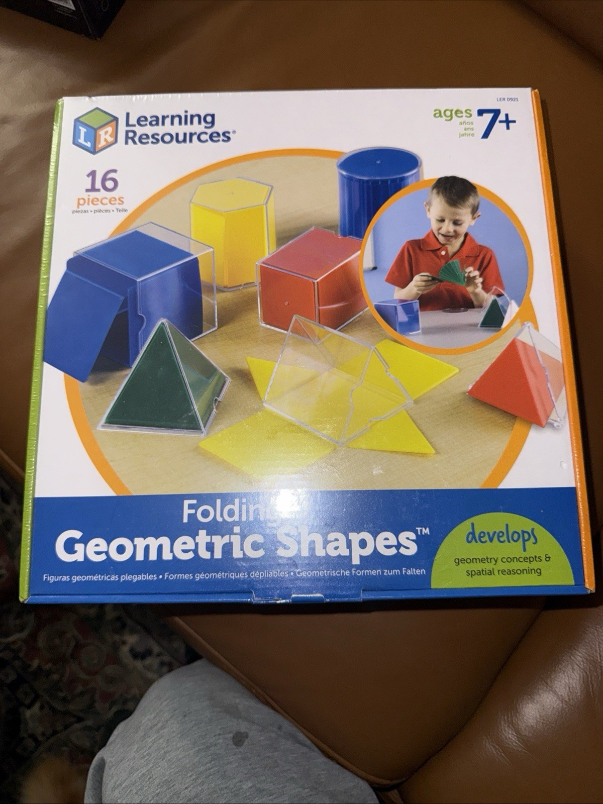Folding Geometric Shapes Learning Resources 16 Piece Set 8 Transparent 8 Folding