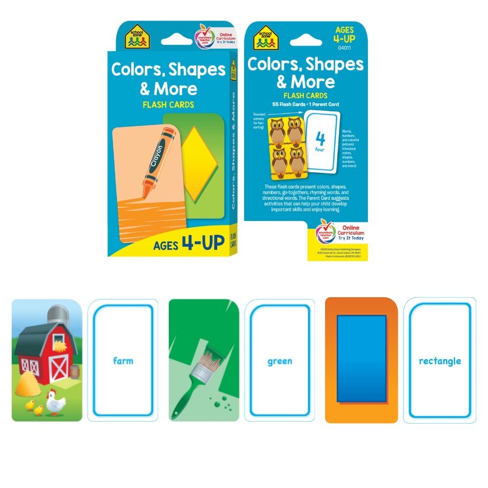 Preschool prep FlashCards Educational Toys Books for 4 5 Year Olds Toddlers Kids