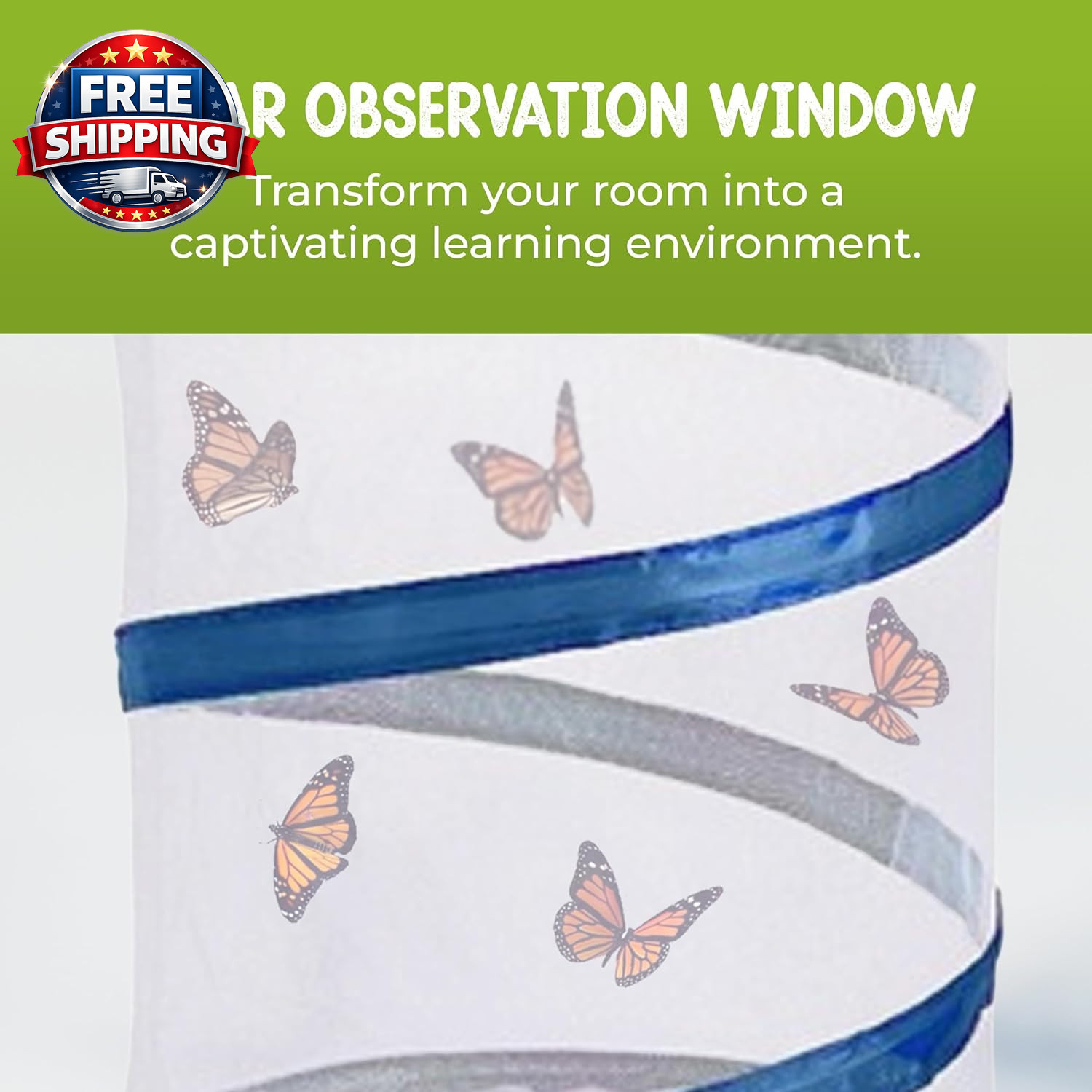Pop-Up Insect and Butterfly Habitat Mesh Cage 11″X12″ Clear See through Butterfl