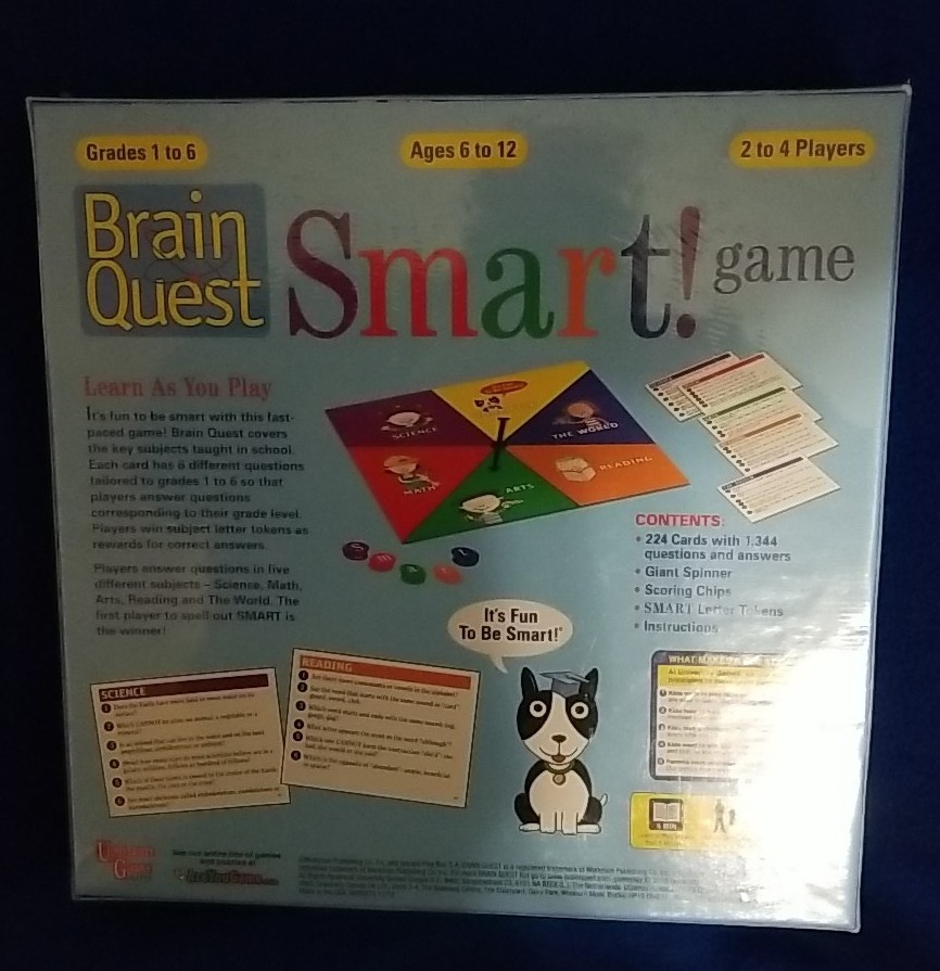 NEW: University Games Brain Quest “Smart!” Game: for Grades 1-6