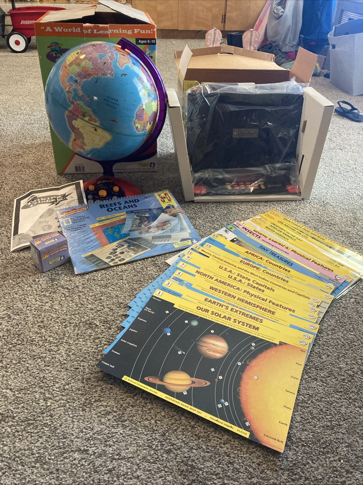 GeoSafari Electronic Learning Game AND Talking Globe Jr. With Lots Of Extras