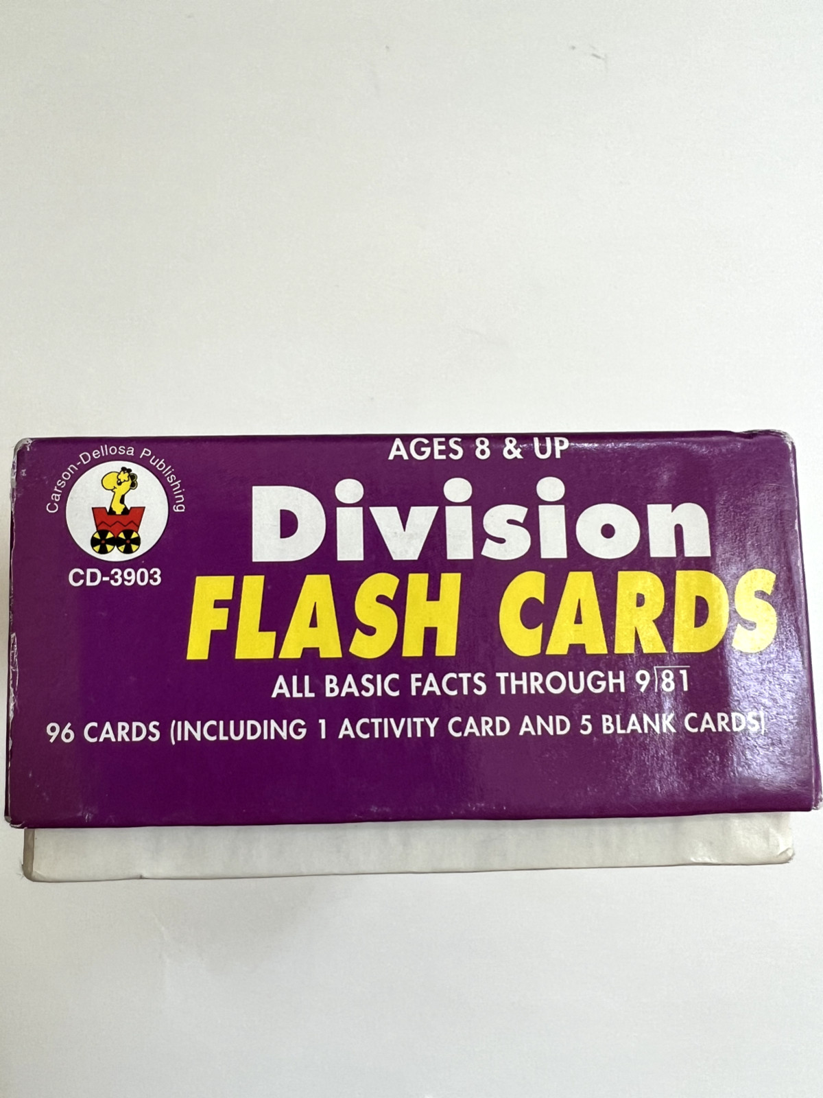 Division Flash Cards Game Ages 8 and up, Ships Fast!