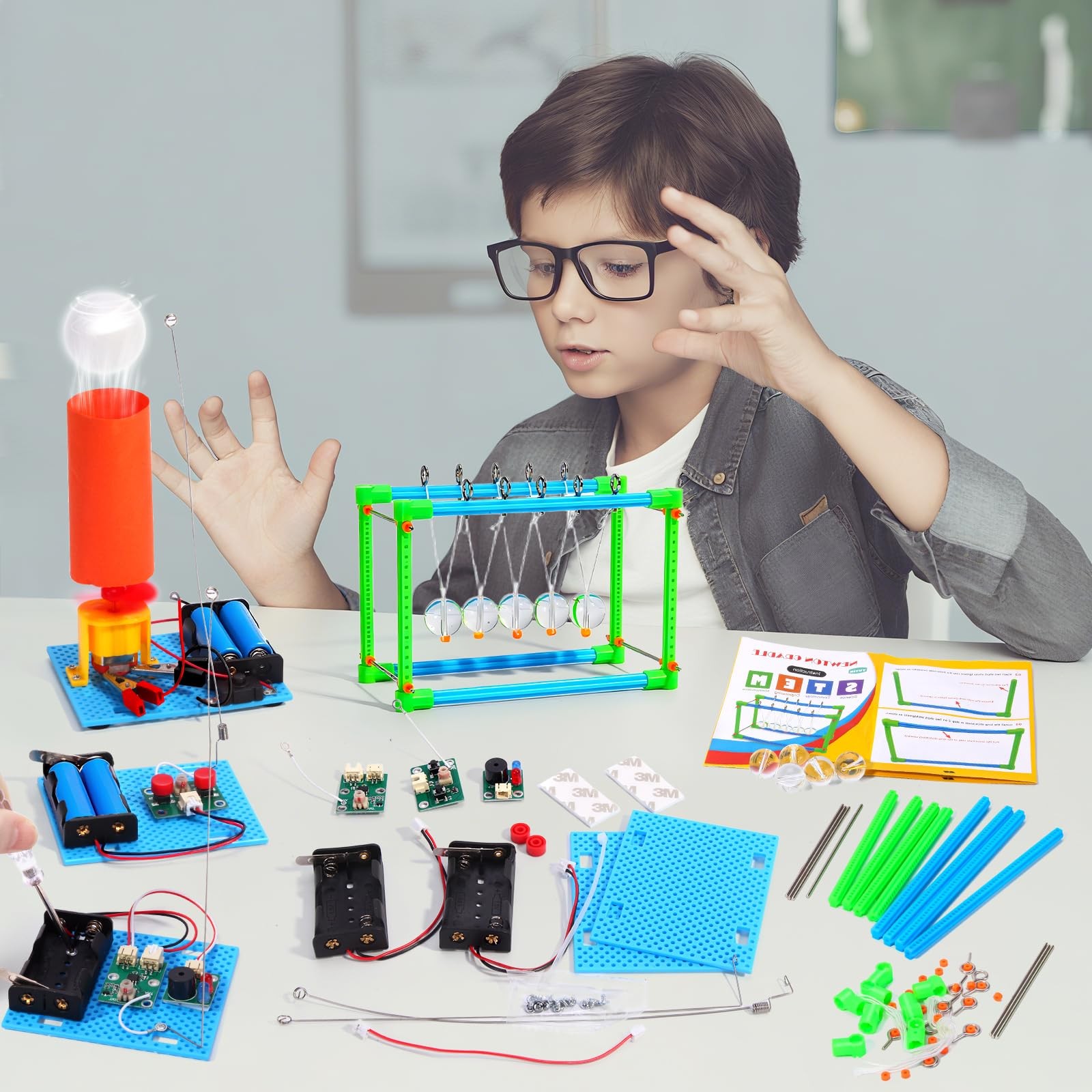 4 Set STEM Science Kits for Kids Age 8-12, 2.5 x 3.5 x inches, Colorful
