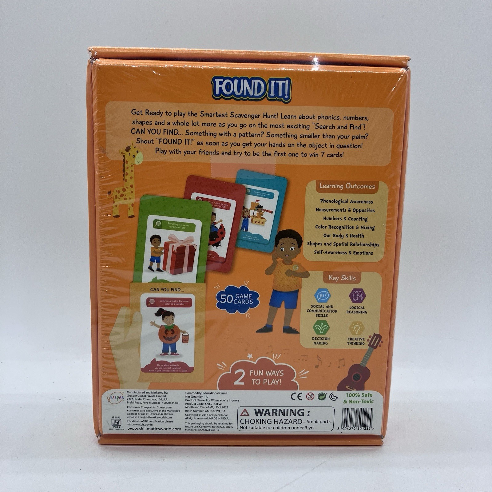Skillmatics FOUND IT Indoors Scavenger Hunt Card Game Educational NEW Sealed