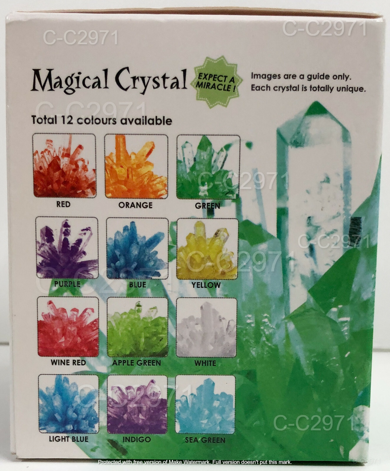 Magic Crystal Growing Kit Mystic Garden Science Experiment Blue Red Yellow Green