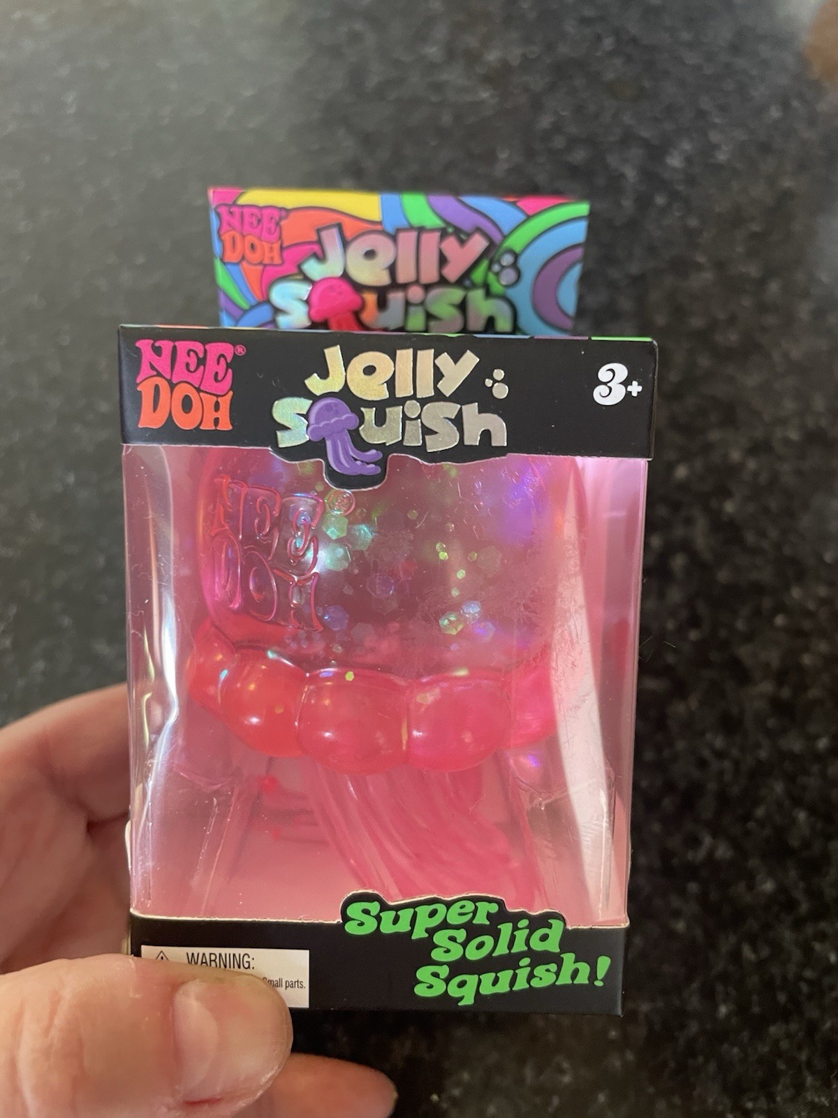 NeeDoh pink JELLY SQUISH Sparkle Jellyfish Squishy Nee Doh 100% Authentic