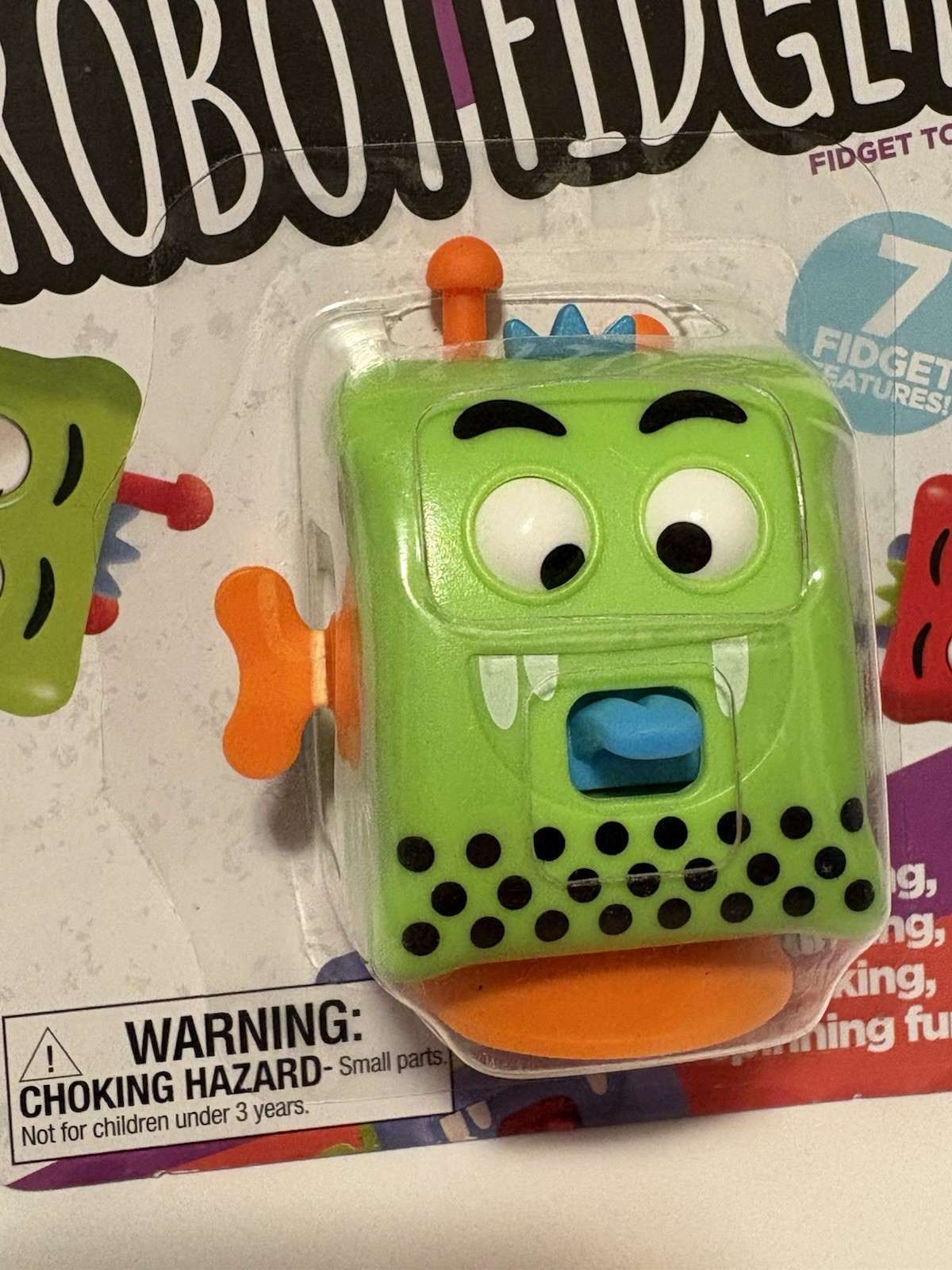 Big Time Toys Robot Fidget Toy, 7 Fidget Features, Green Robot, SEALED BOX
