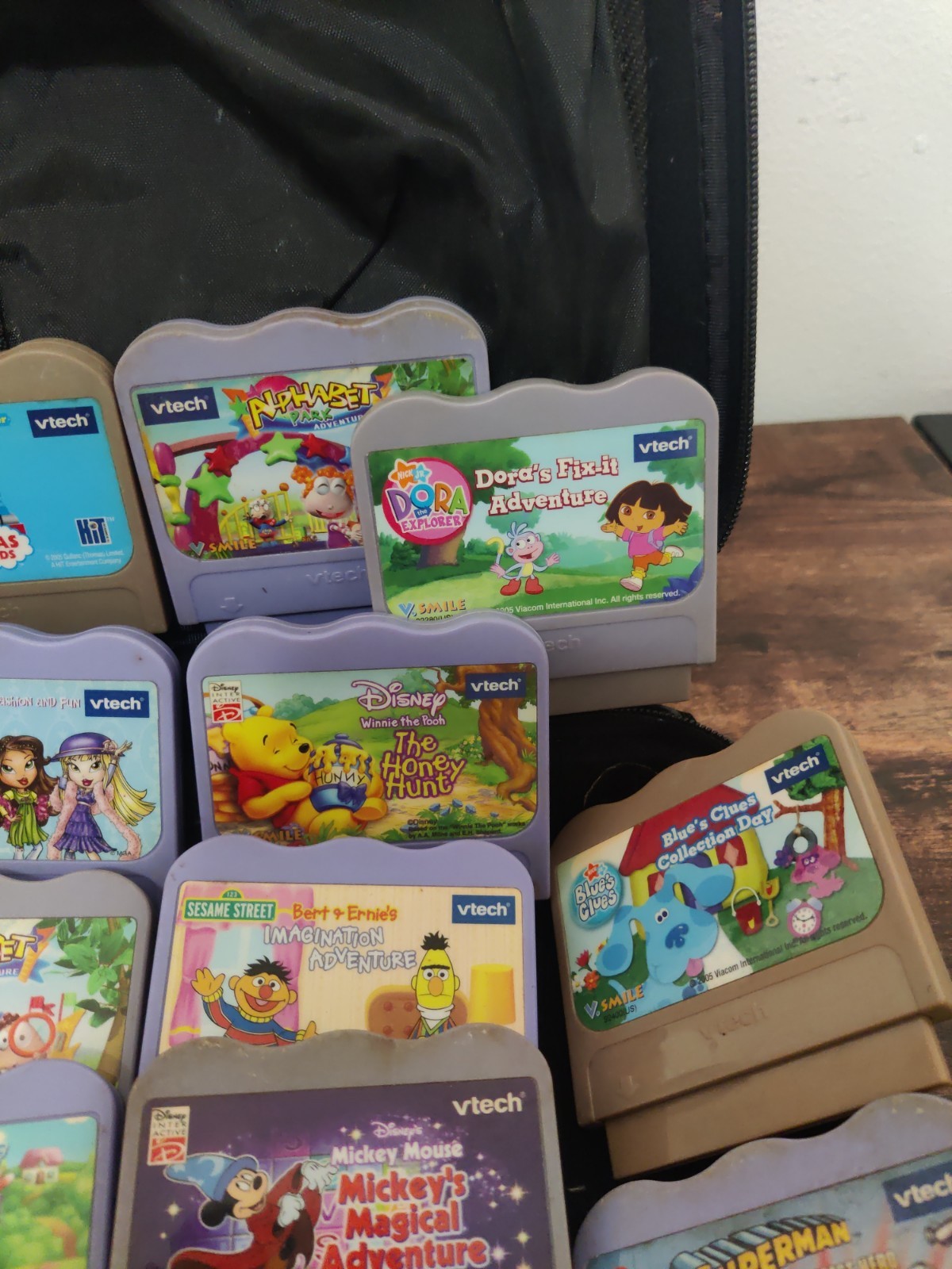 VTech VSmile Lot of 22 Game Cartridges Disney Shrek Elmo Blues Clues Batman