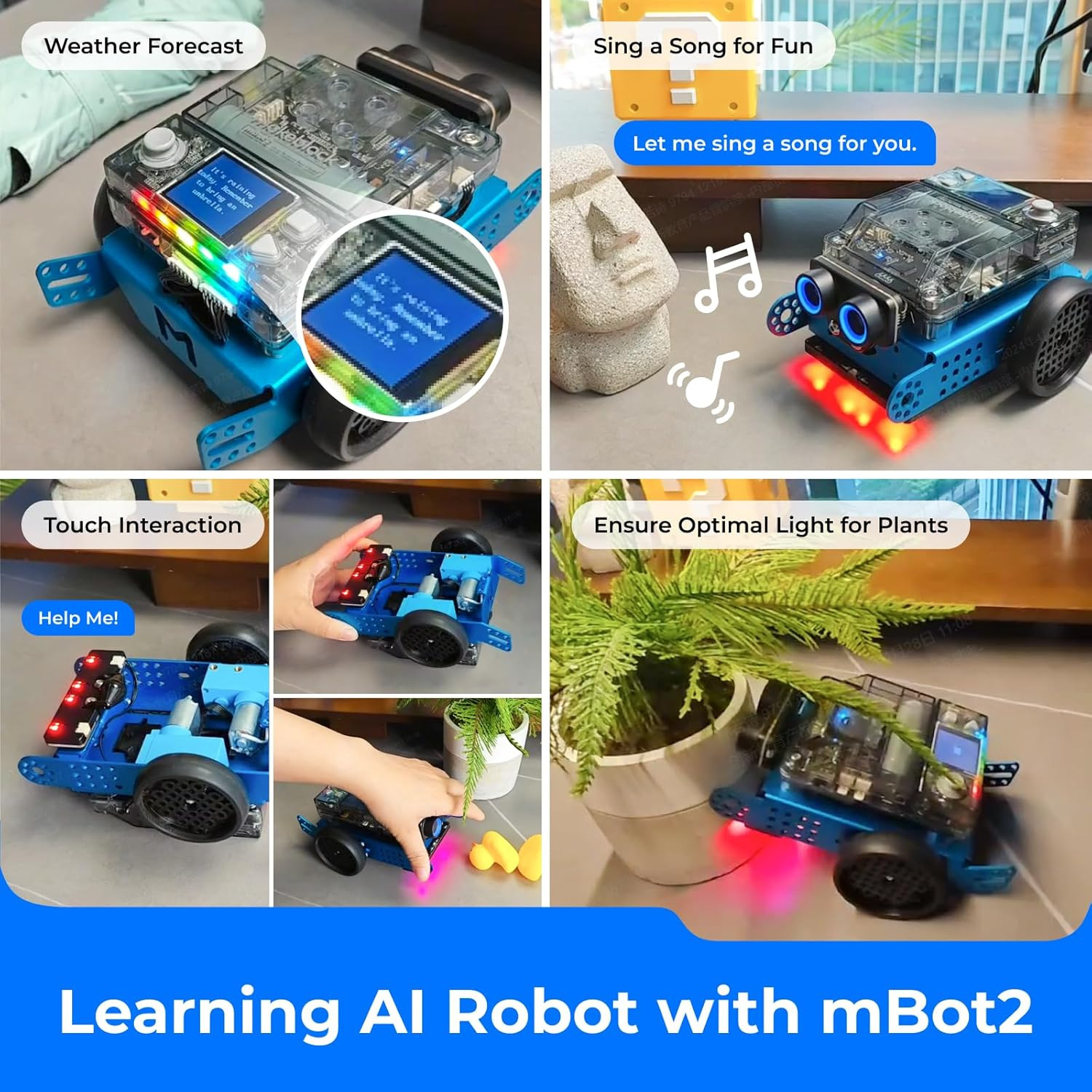 Mbot2 Coding Robot for Kids, Code Learning Support Scratch & Python Programming,