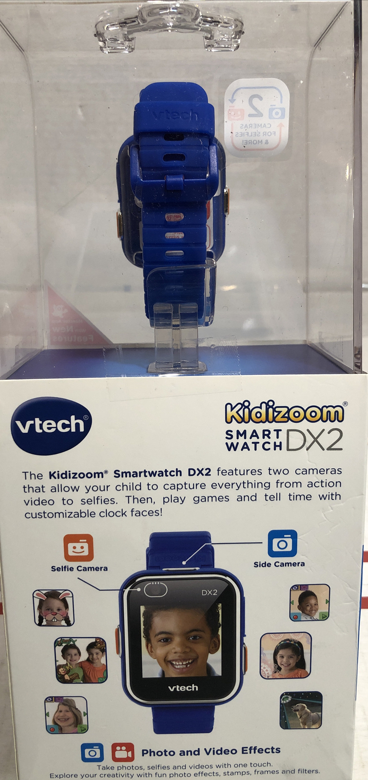 VTech Kidizoom Smartwatch DX2 Special Edition Skateboard Swoosh Blue Wristband