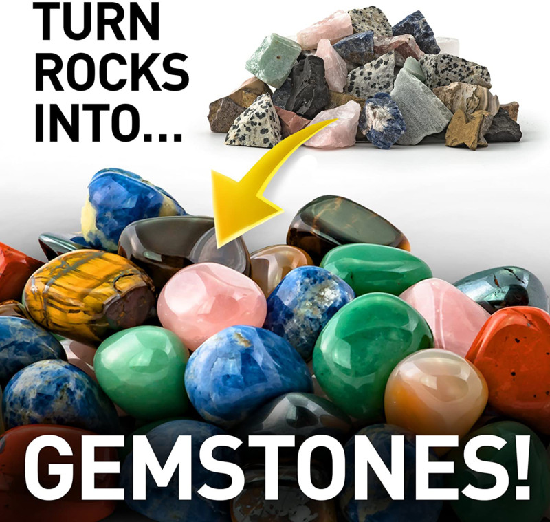 National Geographic Rock Tumbler Polisher Kit Machine Tumbling STONE Polish Gems