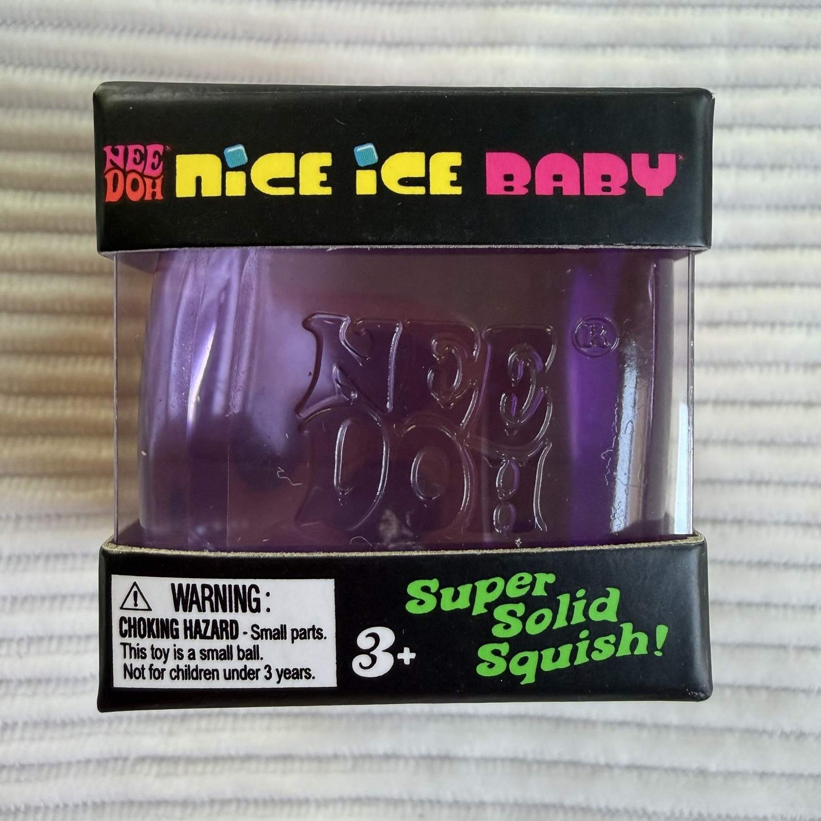 Schylling NeeDoh Nice Ice Baby Super Solid Squish Mini Cube Purple TikTok VIRAL