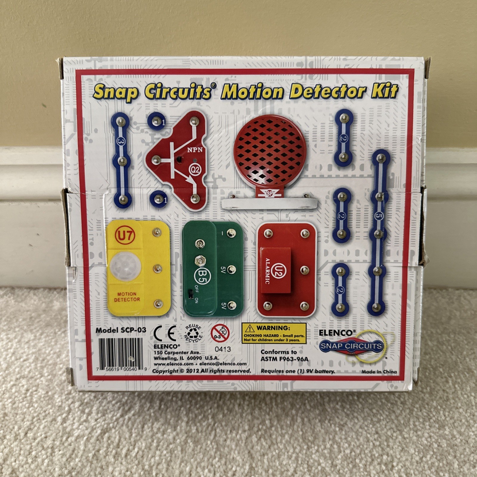 Electronic Snap Circuits Elenco Motion Detector Model SCP-13 Complete Set