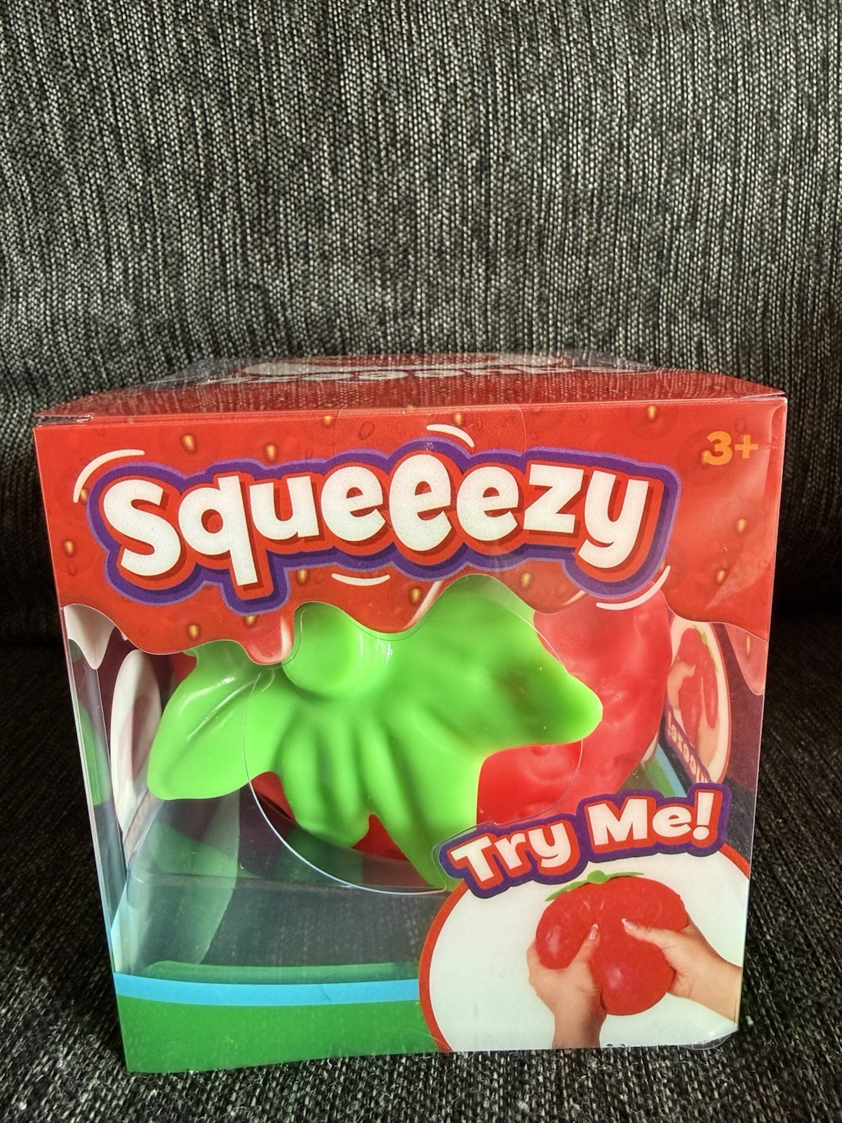 Sunny Days Jumbo Squeezy Strawberry Squishy Toy Stress Relief Sensory Fun