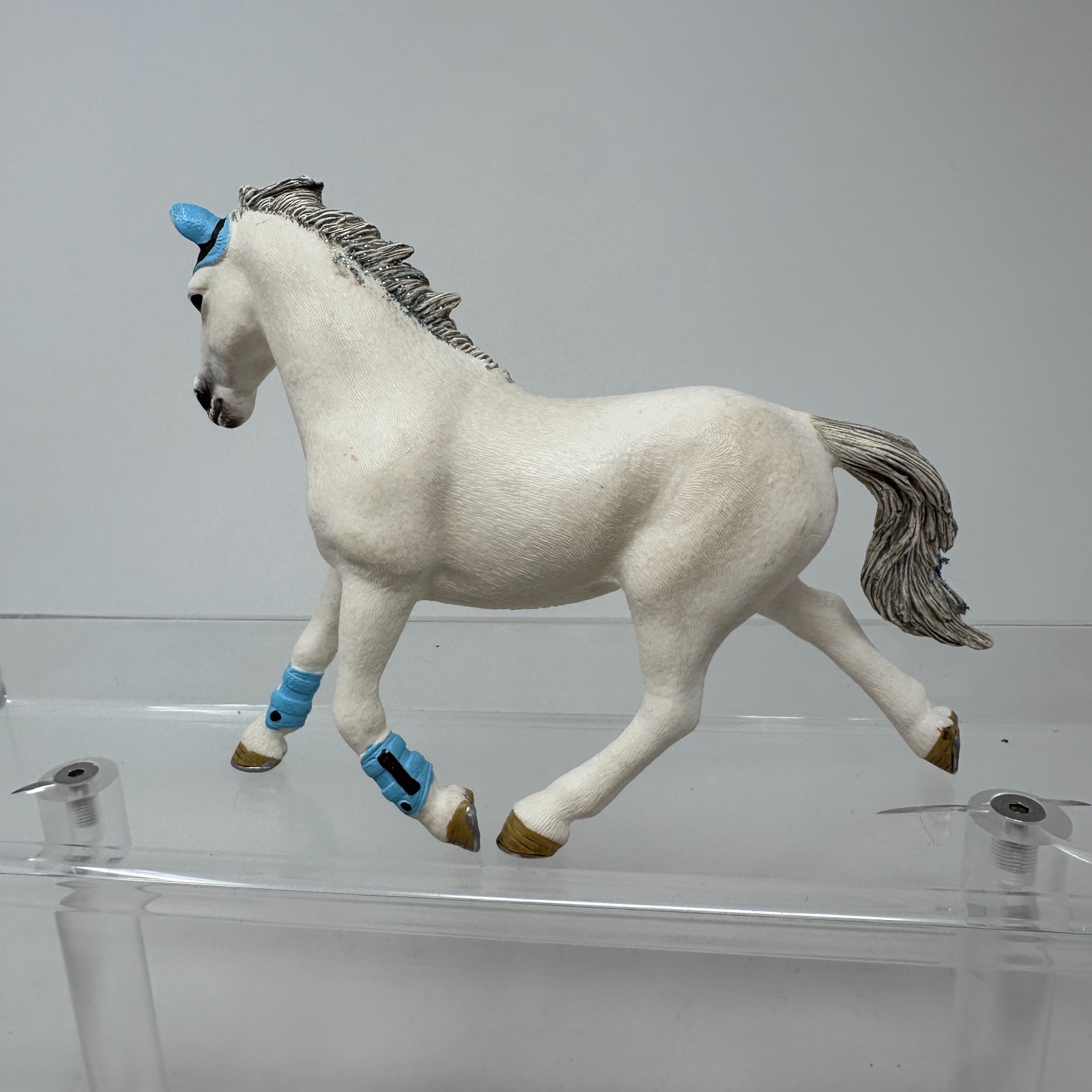 Schleich Hanoverian Mare Tournament Figure White Horse Stallion Animal Figurine