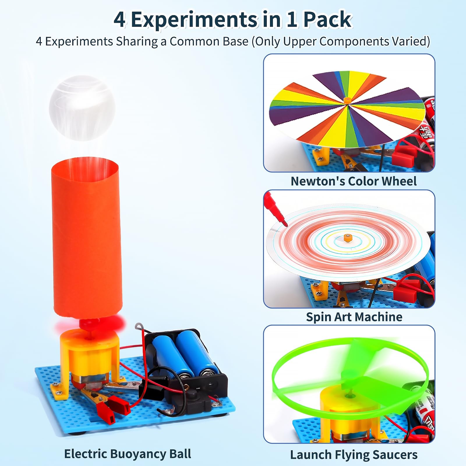 4 Set STEM Science Kits for Kids Age 8-12, 2.5 x 3.5 x inches, Colorful