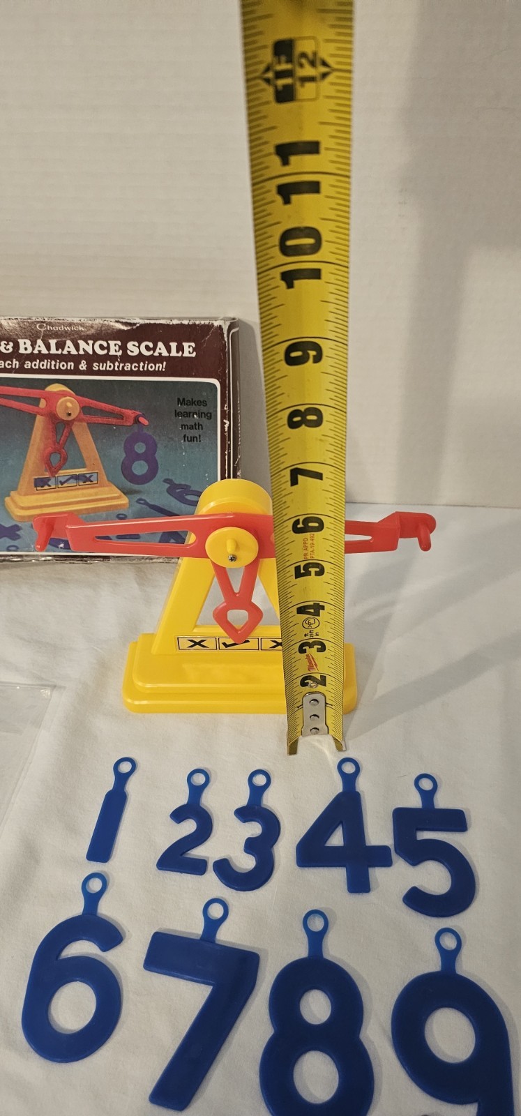 Vintage Chadwick Count & Balance Scale Toy 1986 Math Add Subtract