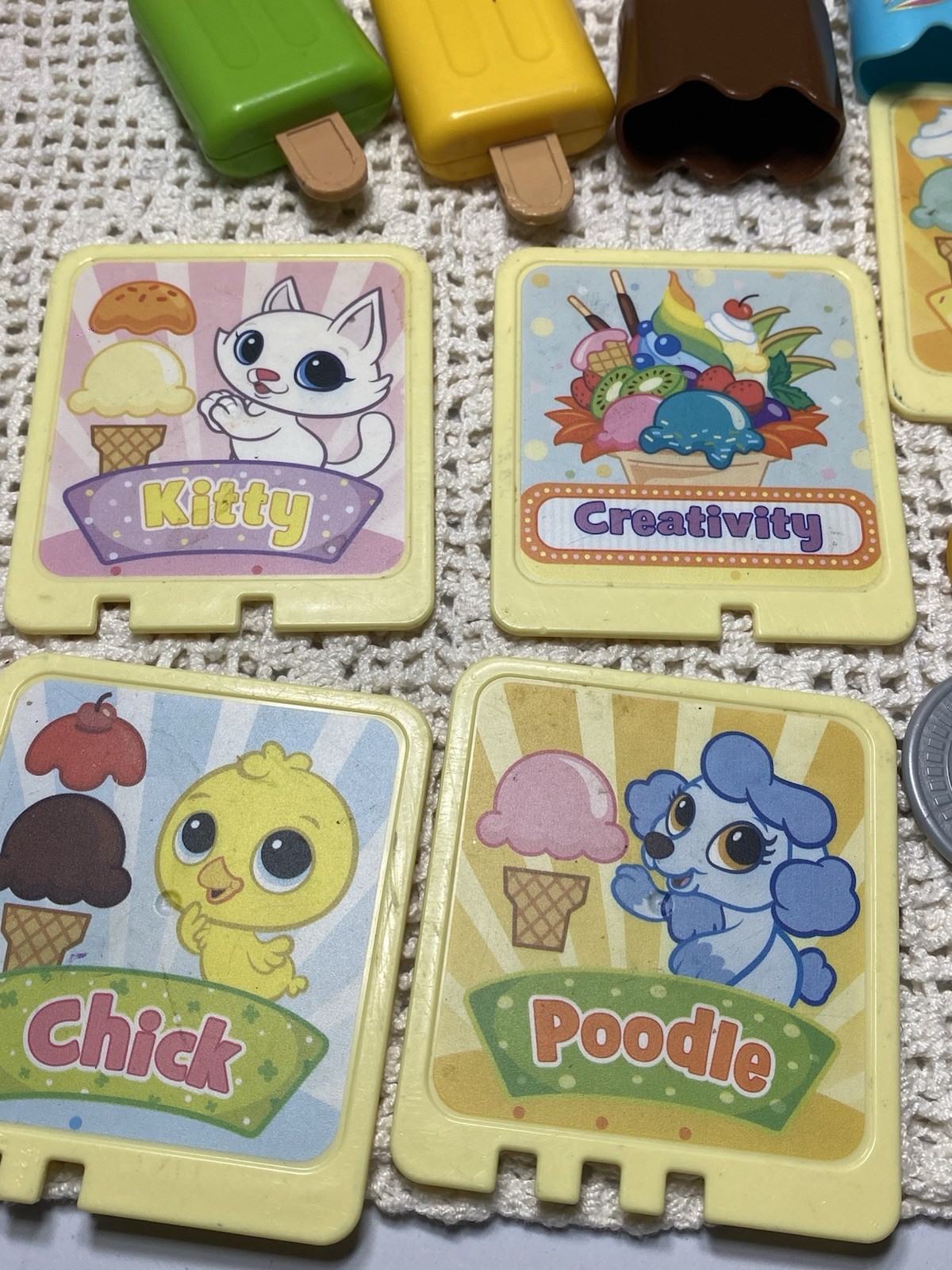 Leap Frog Scoop And Learn Ice Cream Cart Lot Of Popsicles, Toppings, And More