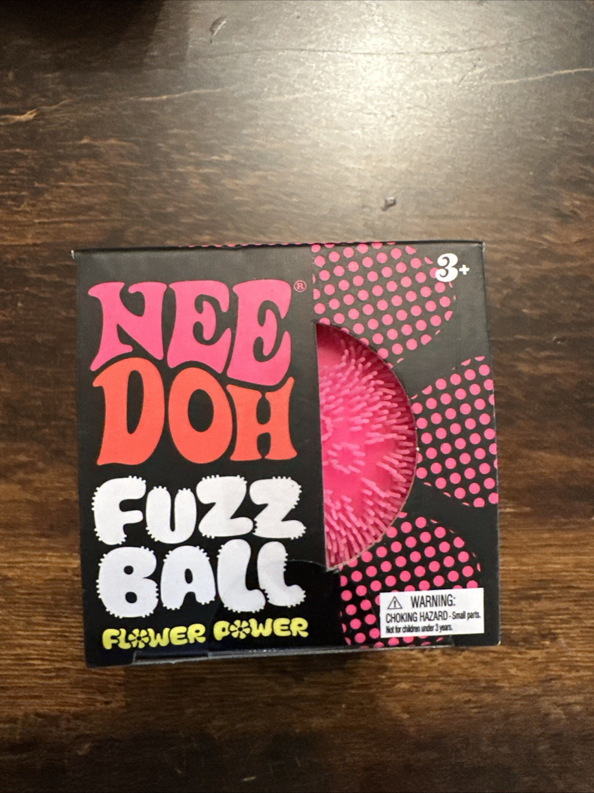 Nee Doh Fuzzball Flower Power In Pink The Velvet Squeeze Brand New