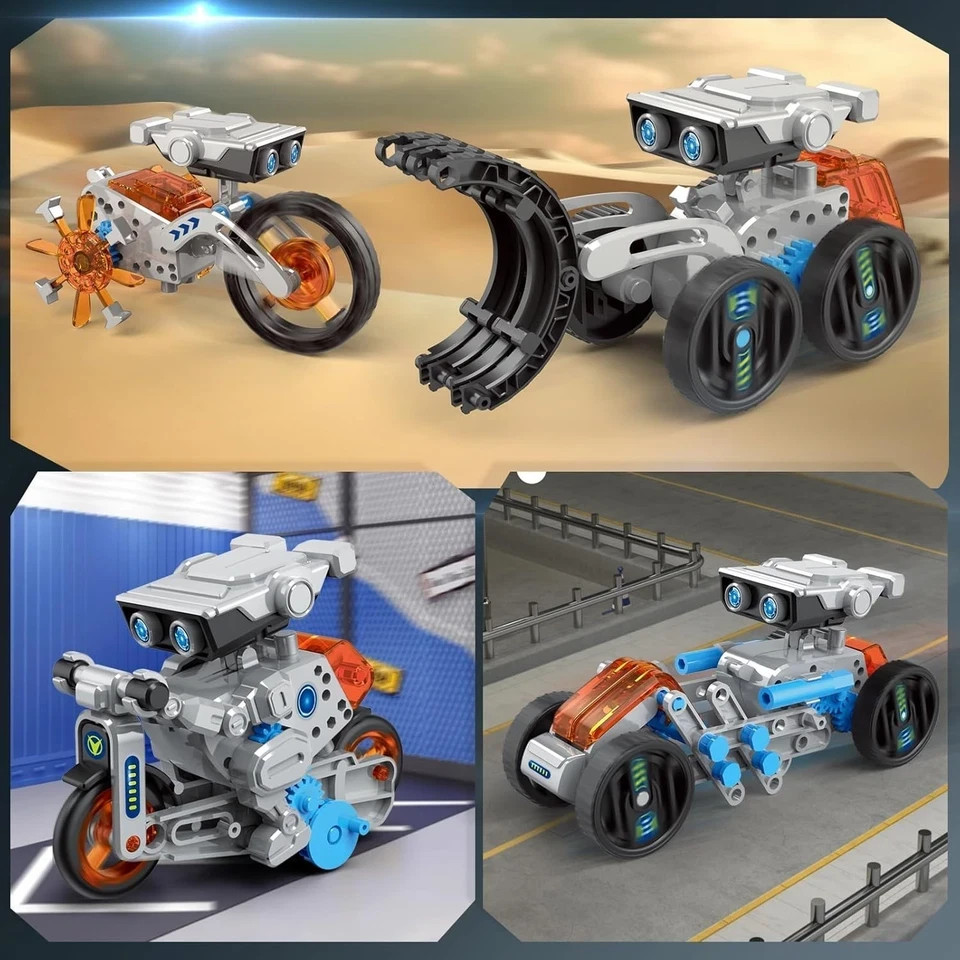 12-in-1 STEM Robot Kit Toys for Kids 8-12 12-16, DIY Robot Building Educational