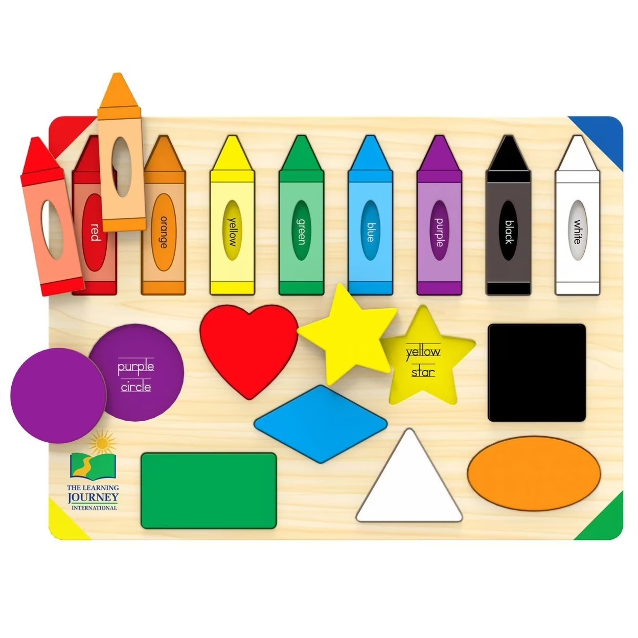The Learning Journey Lift and Learn Puzzles Colors and Shapes + USA Map 2 Pack