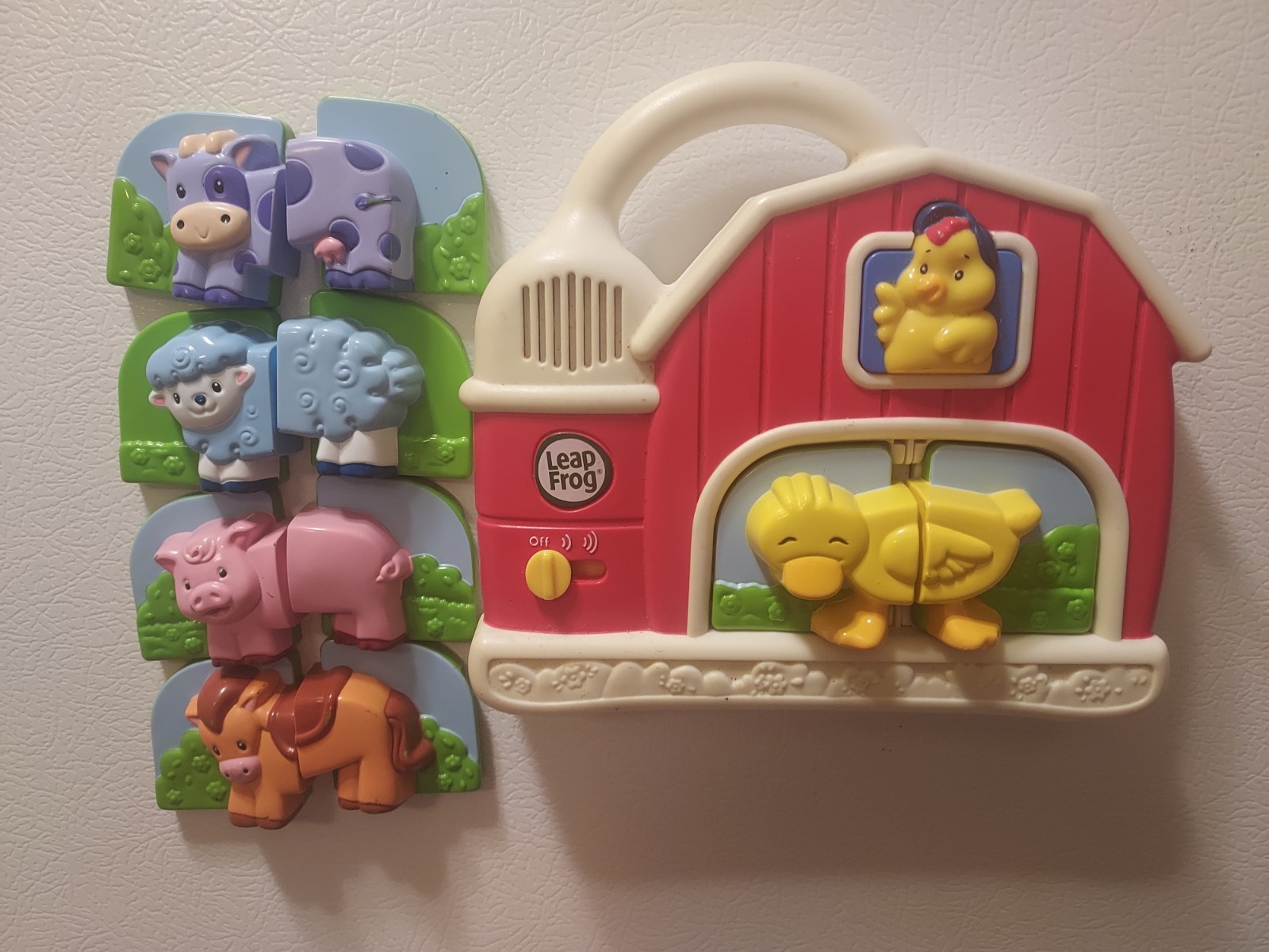 LeapFrog Fridge Farm Magnetic Animal Set Barn Toy Complete Tested