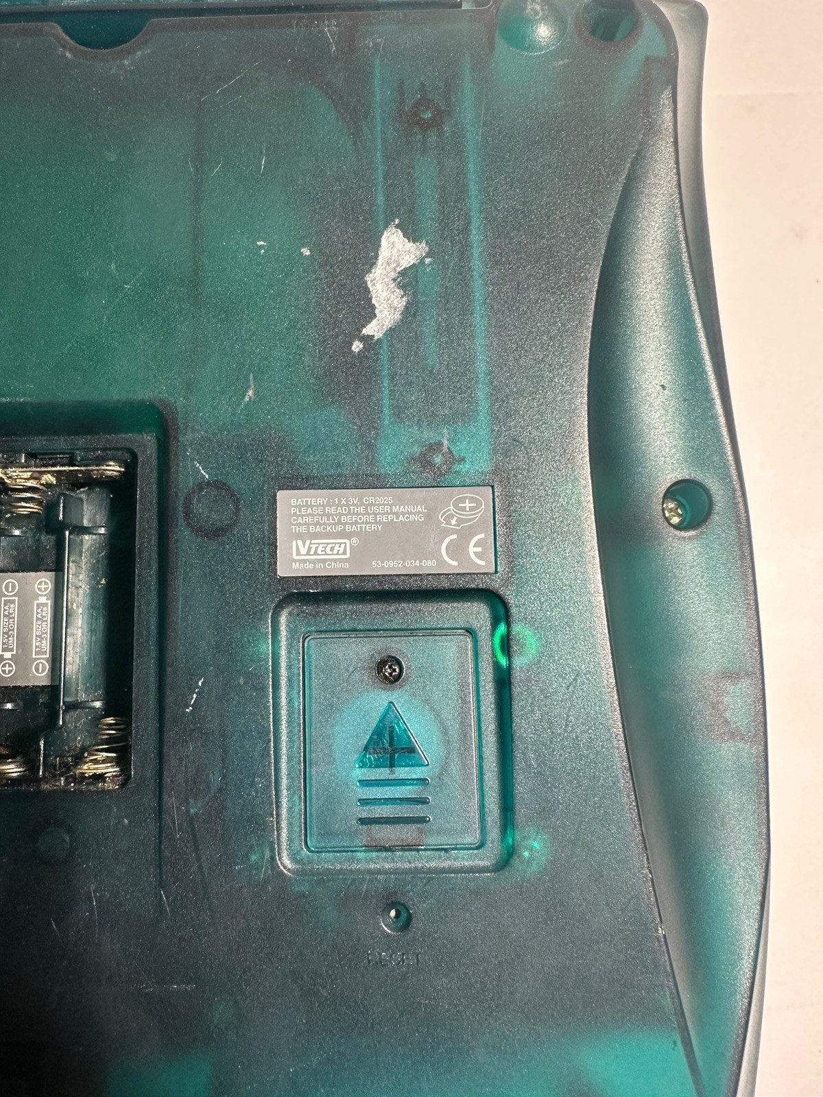 VTECH EP E-Power Kids Laptop – Retro Translucent Teal Green Tested Seems To Work