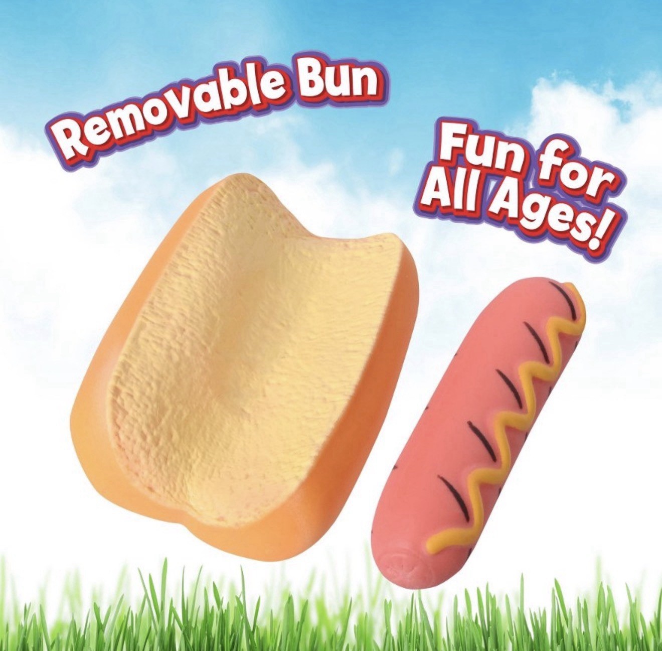 Toymendous Sunny Days Jumbo Hot Dog Squish Viral Summer Squishy Toy New 2026