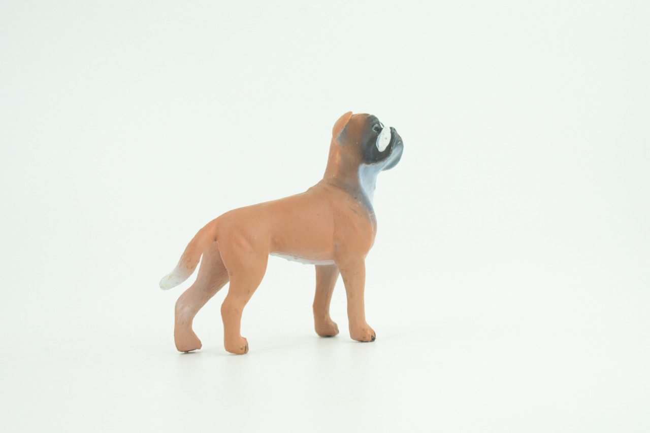 Boxer Dog Toy, Realistic Hand Painted Rubber Model 2 1/2 Inches CH916 BB204