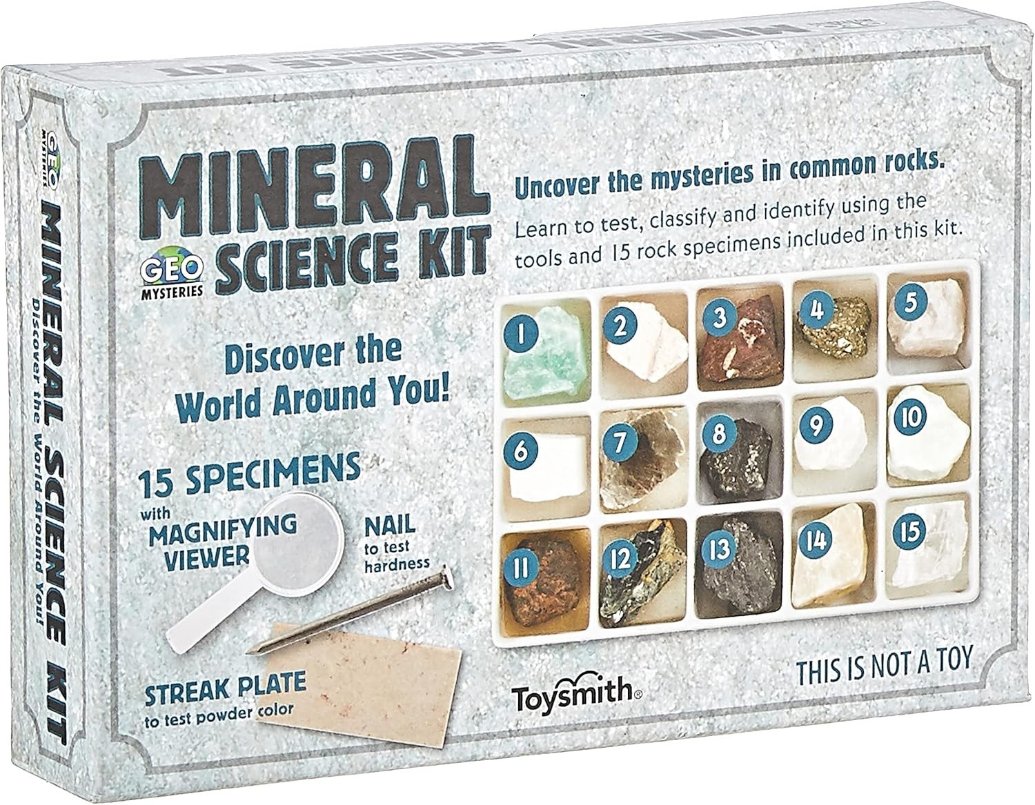 STEM Mineral Science Kit for Kids – Unlock Geology Secrets with 15 Specimens