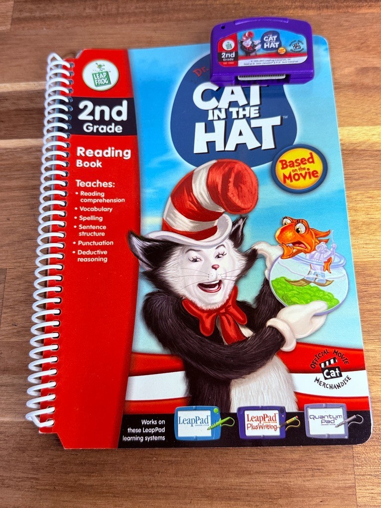 LeapFrog LeapPad Cat in the Hat 2nd Grade Reading Book Cartridge Dr Seuss