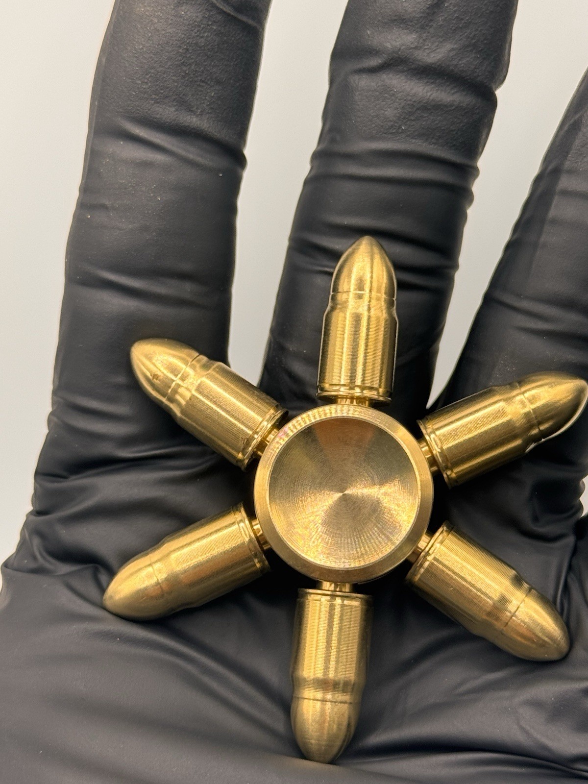 Gold Bullet MetalBrass Fidget Spinner All Metal Toy Adults Kids Boys Girls