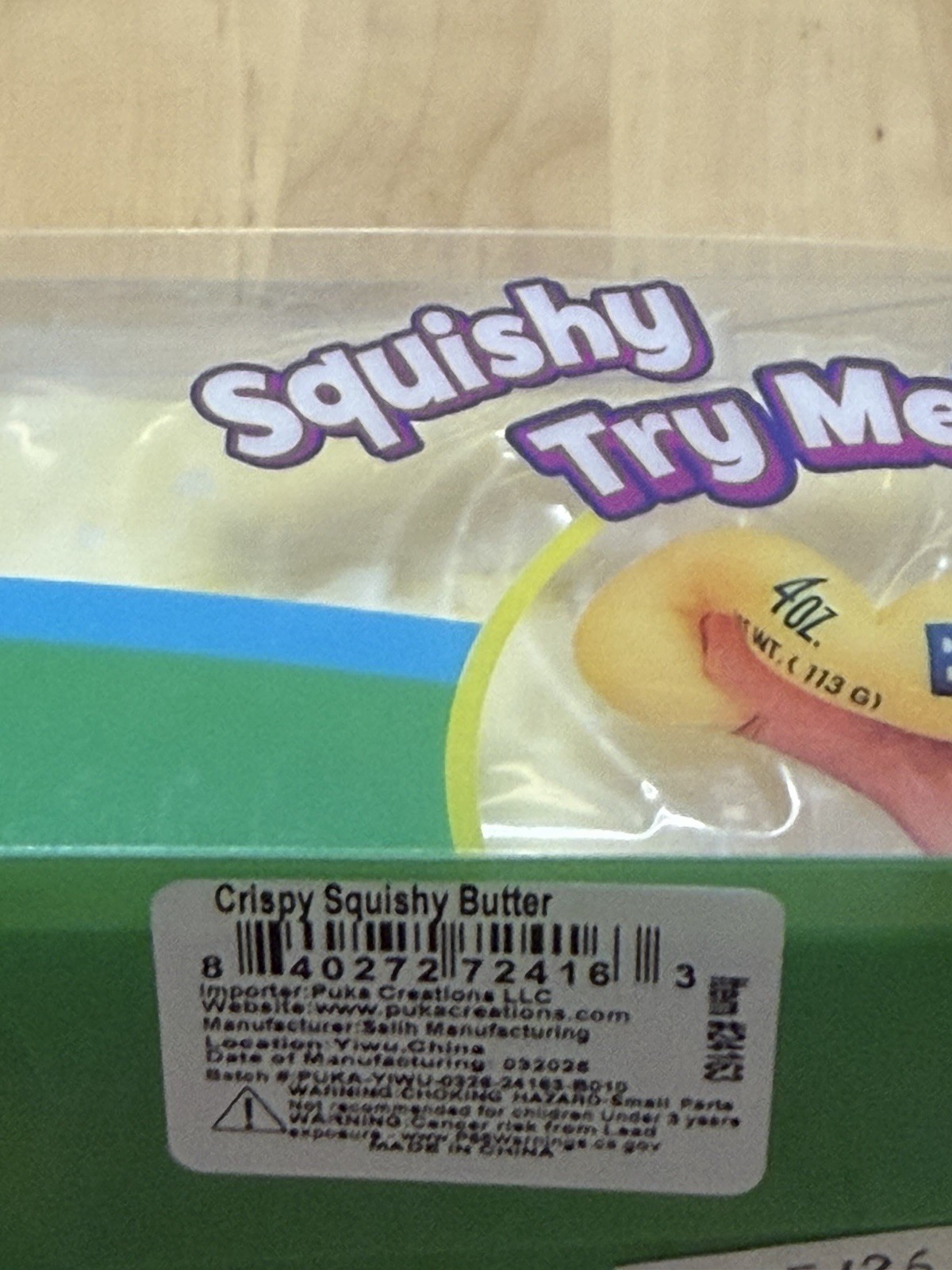 Squishy Salted Butter Toy 4 OZ Fidget Squish Wax