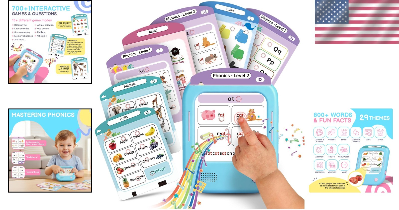 Toddler Learning Set – 800+ Words & Fun Facts