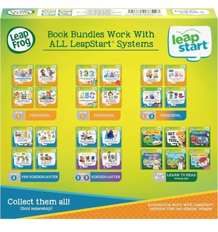 LeapFrog LeapStart Pre-K Learning Activity Book 4-Pack Educational Toy Set New